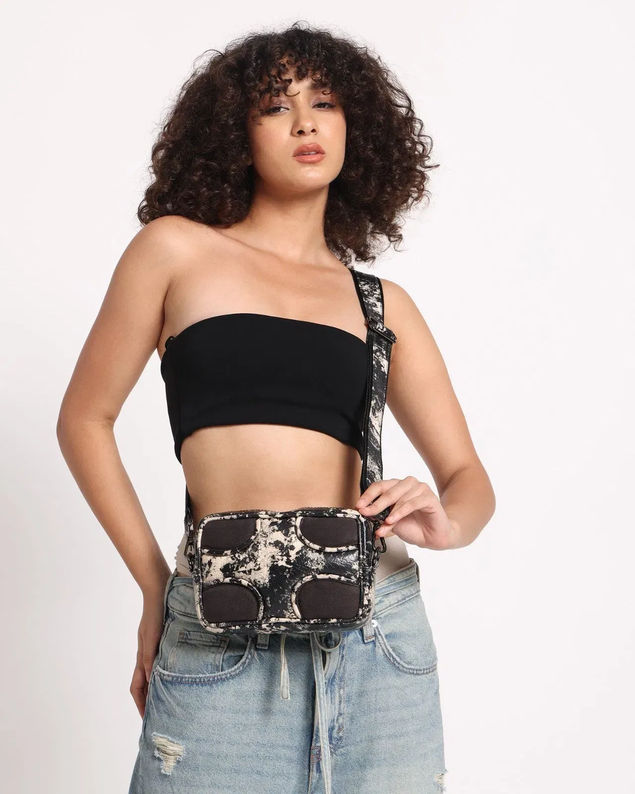 Muddled Unisex Sling Bag - Rusted Grain