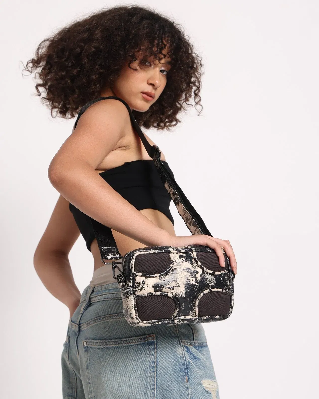 Muddled Unisex Sling Bag - Rusted Grain