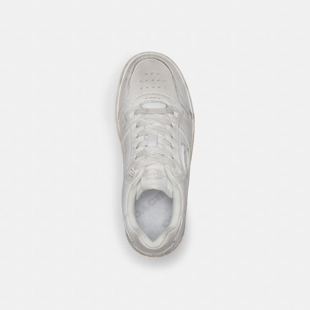 Women's Coach Soho Sneaker In Loved Leather White