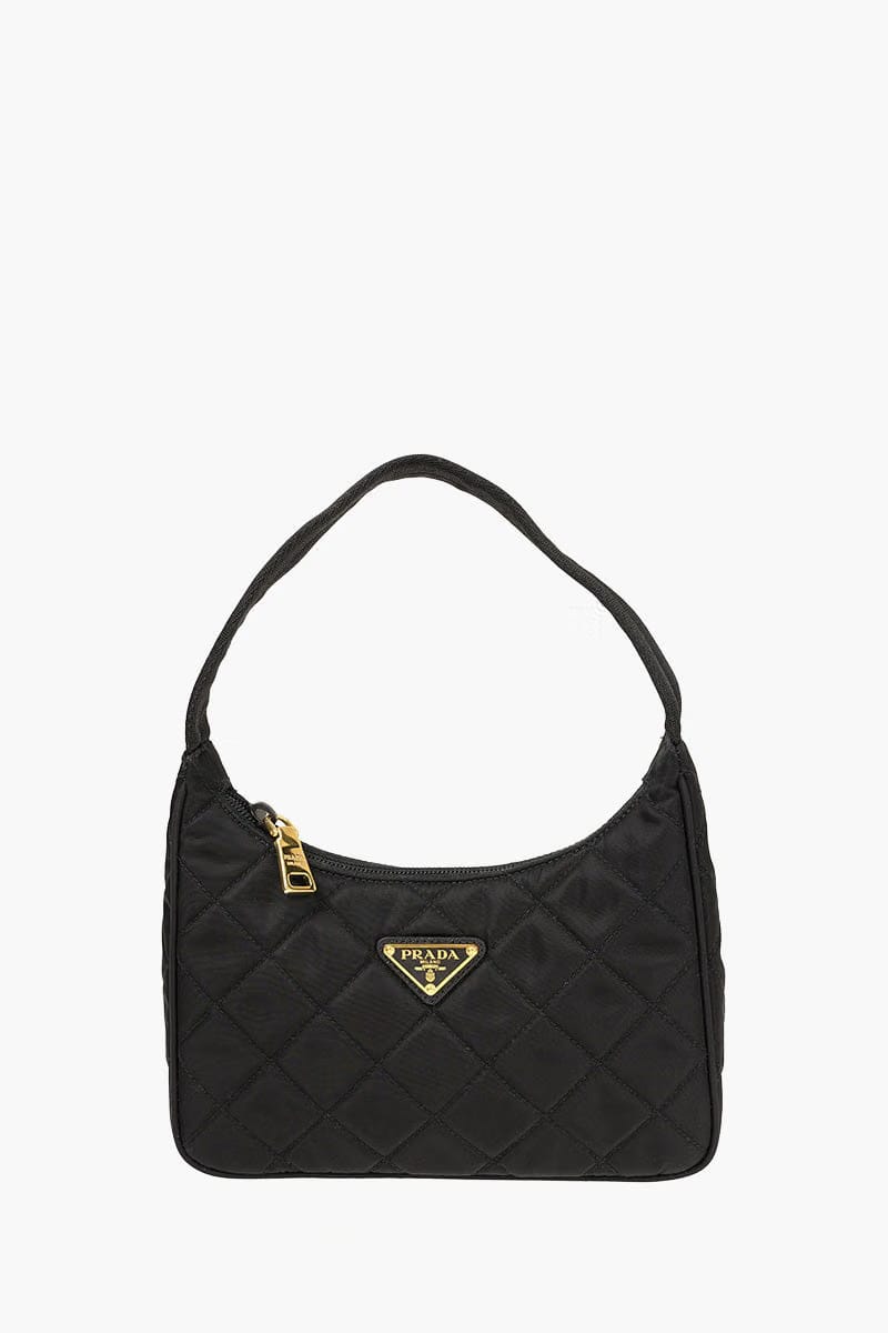 Contenitore Maniglia Tessuto Shoulder bag in Black Nylon