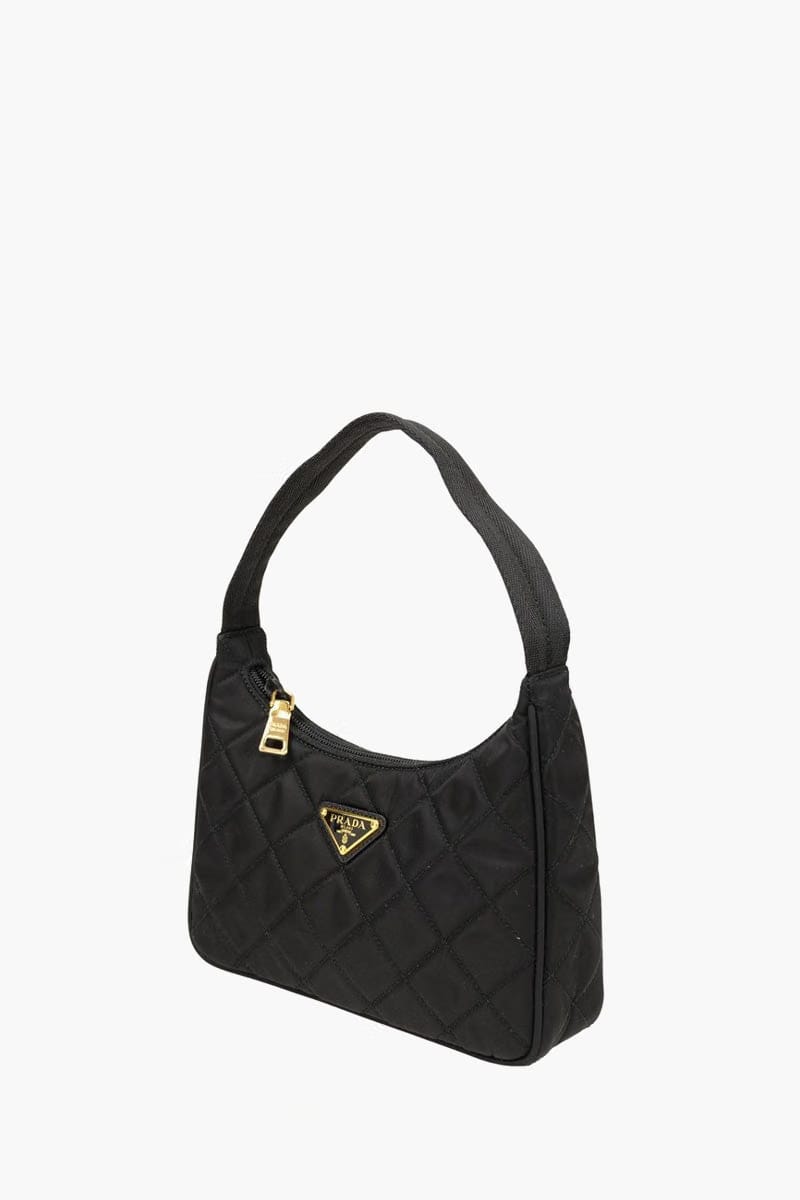 Contenitore Maniglia Tessuto Shoulder bag in Black Nylon