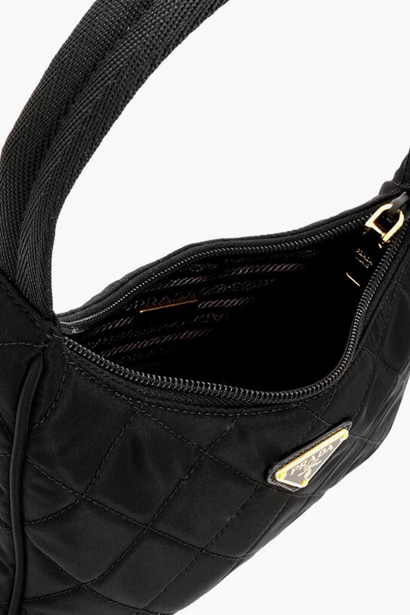 Contenitore Maniglia Tessuto Shoulder bag in Black Nylon