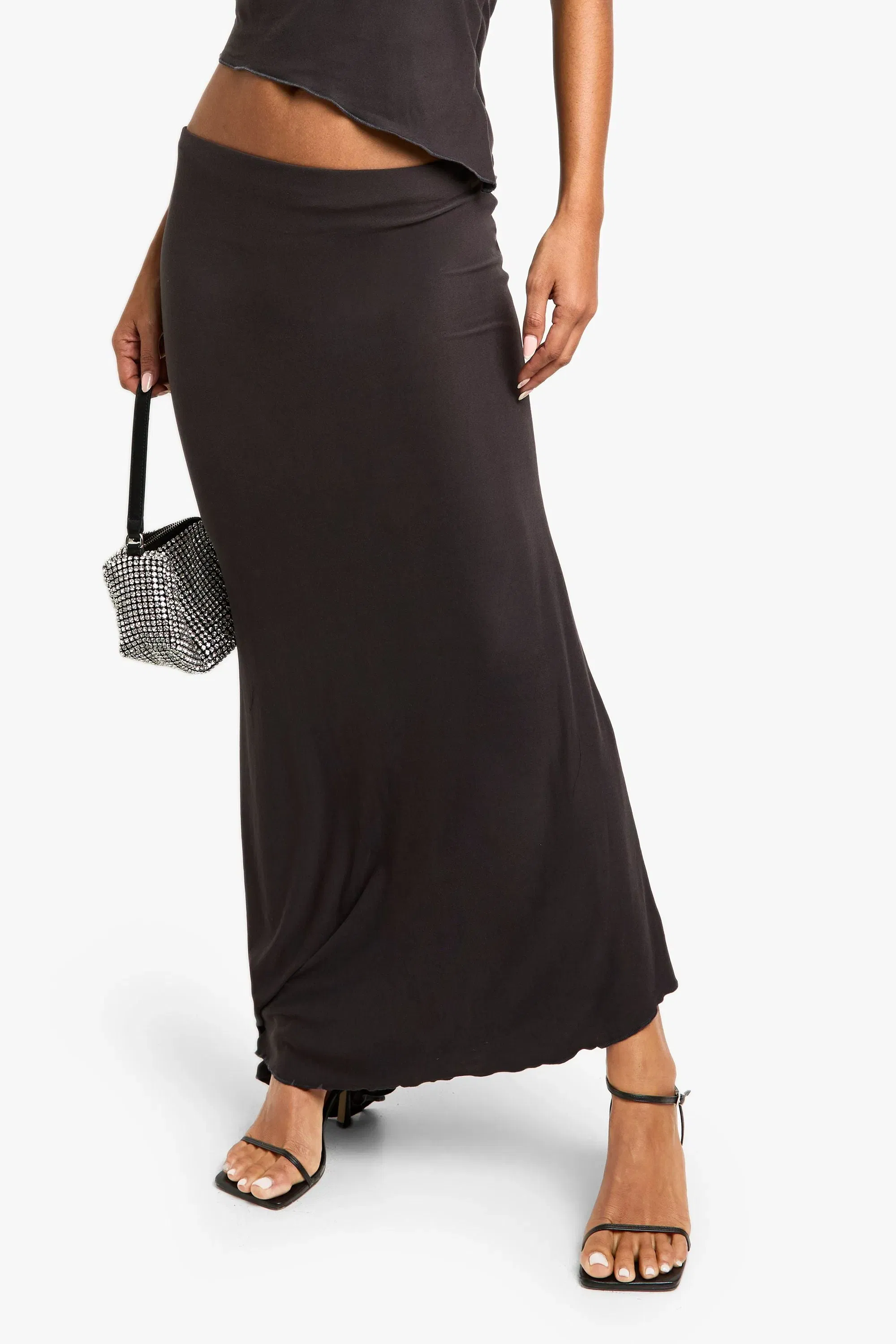 Super Soft Lettuce Hem Maxi Skirt