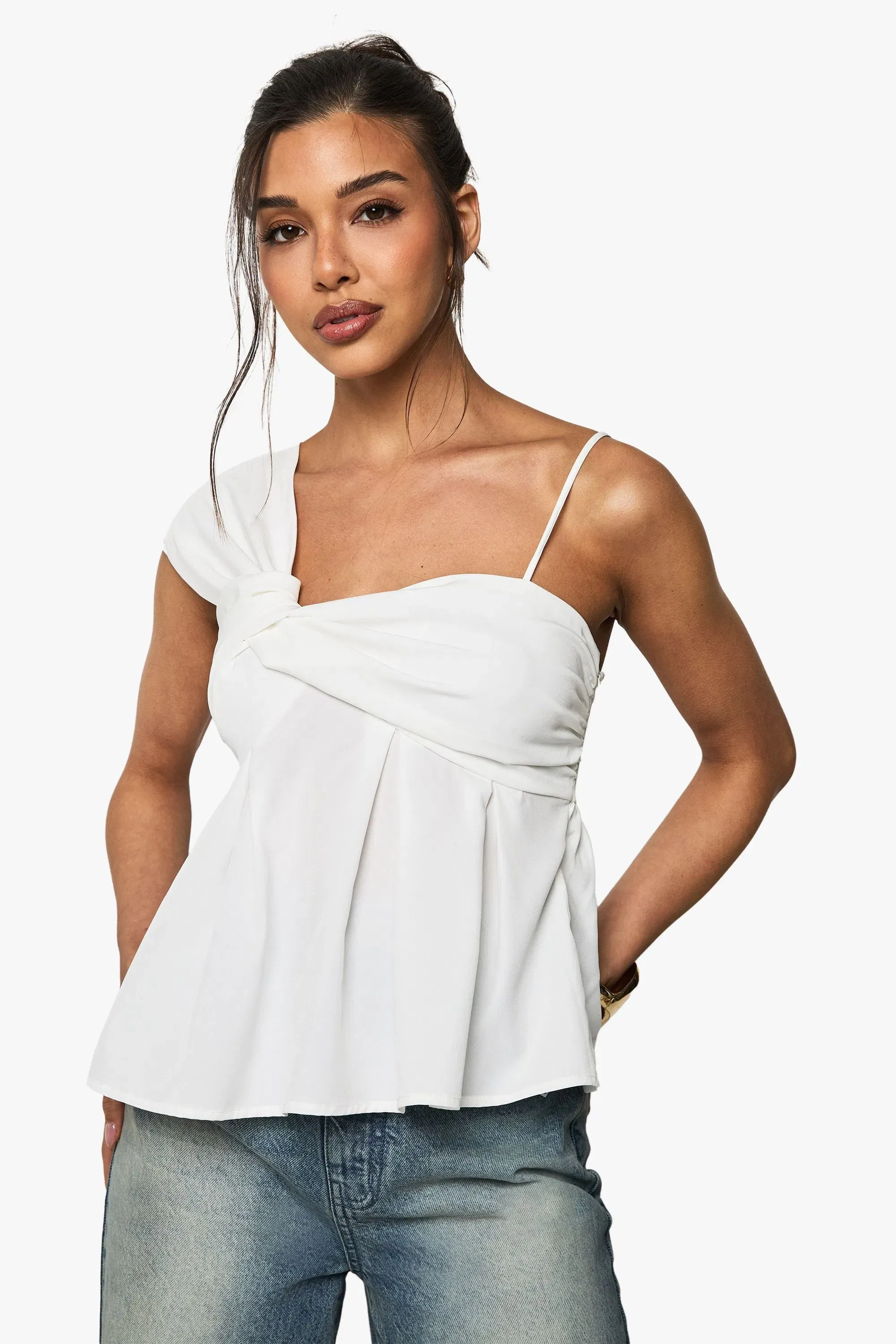 Woven Knot Strap Detail Cami Top