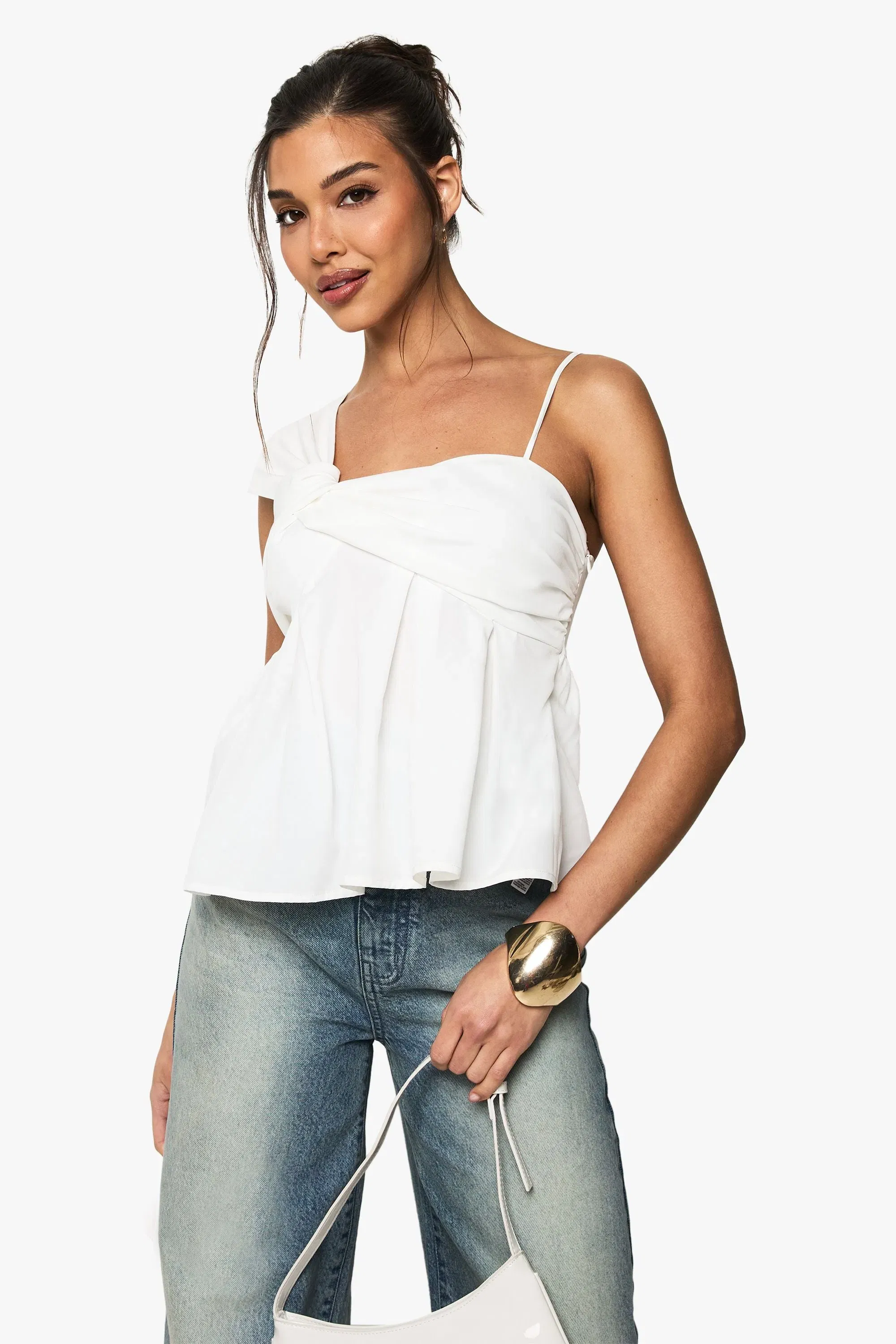 Woven Knot Strap Detail Cami Top