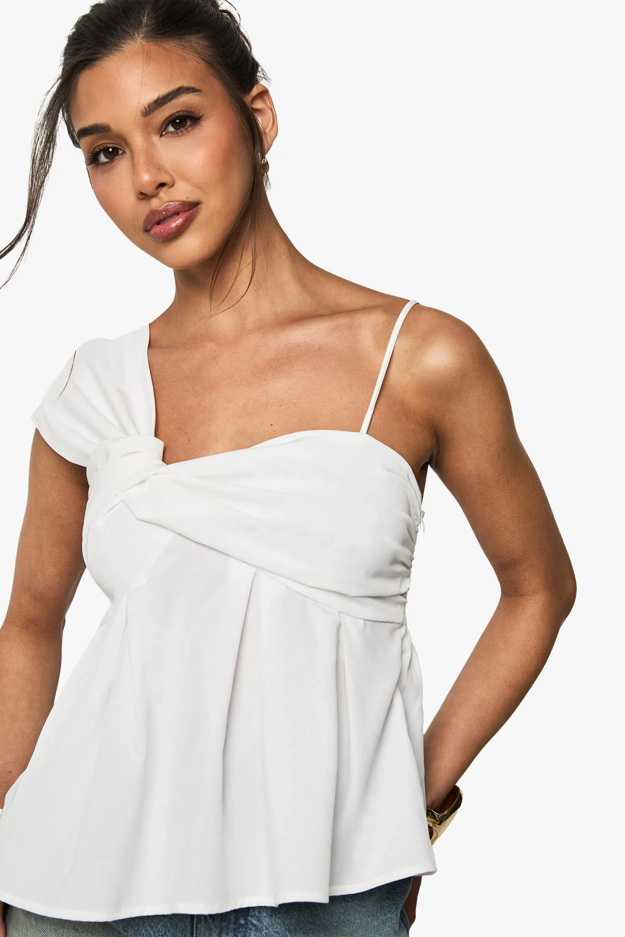 Woven Knot Strap Detail Cami Top