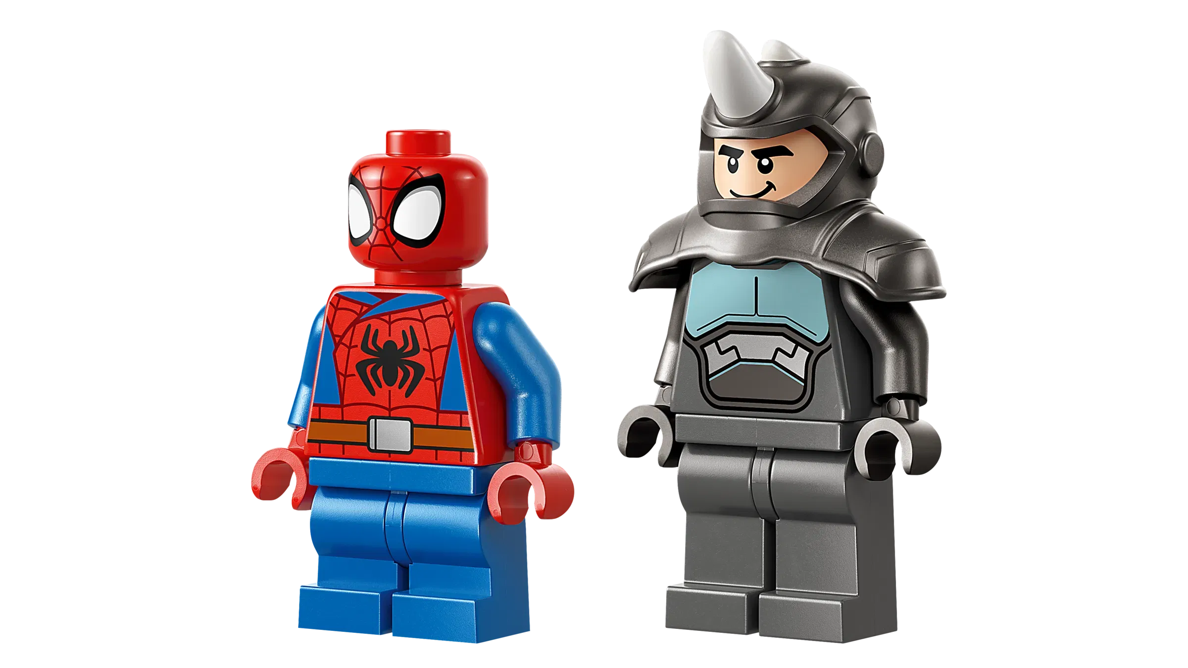 Lego Spidey on his Motorcycle vs Rhino