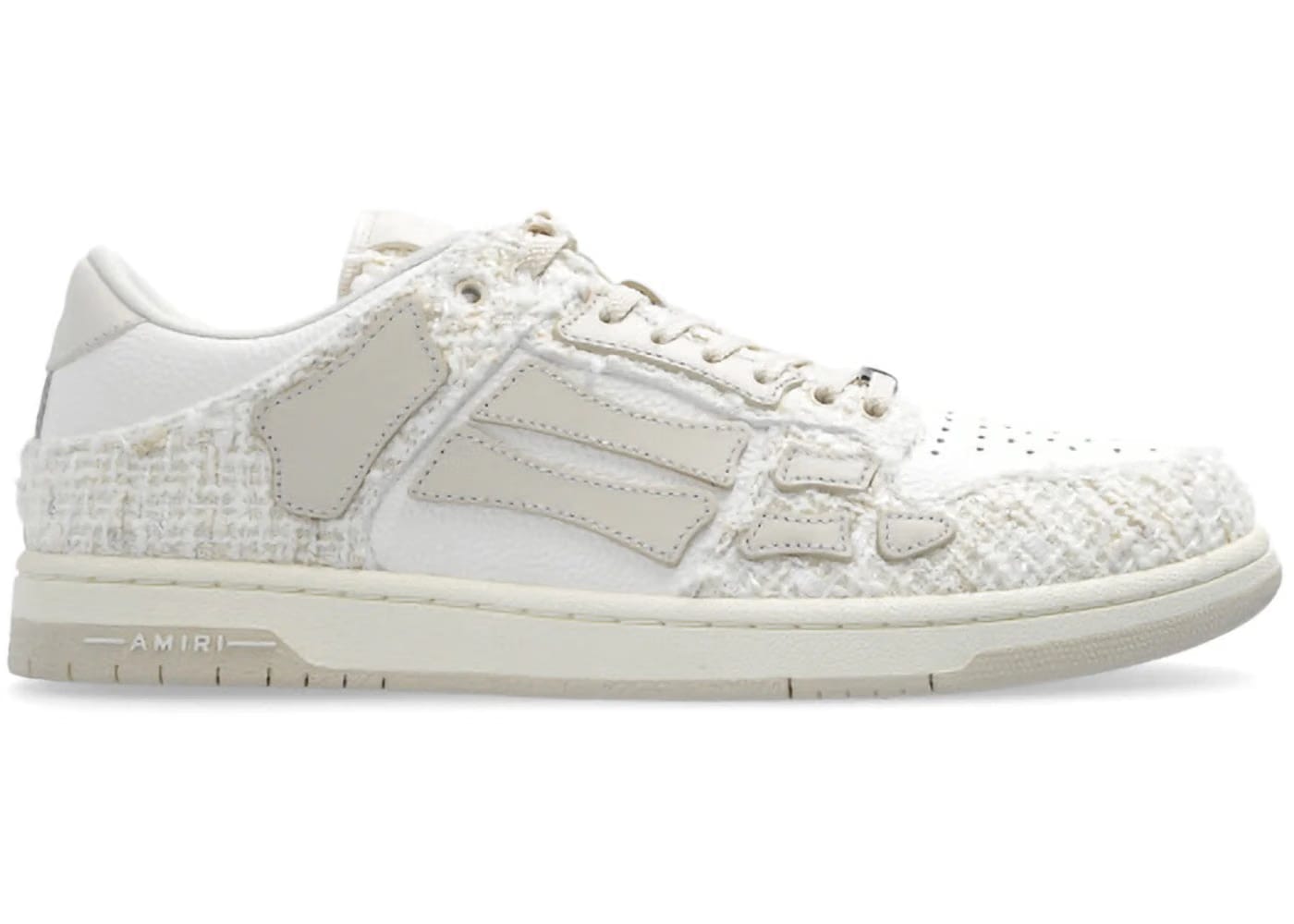 Amiri Boucle Skel Top Low Alabaster