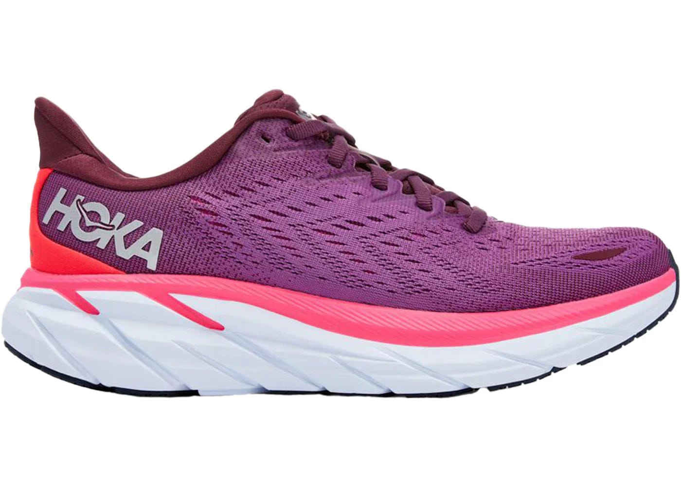Hoka One One Clifton 8 Grape Wine Beautyberry Womens