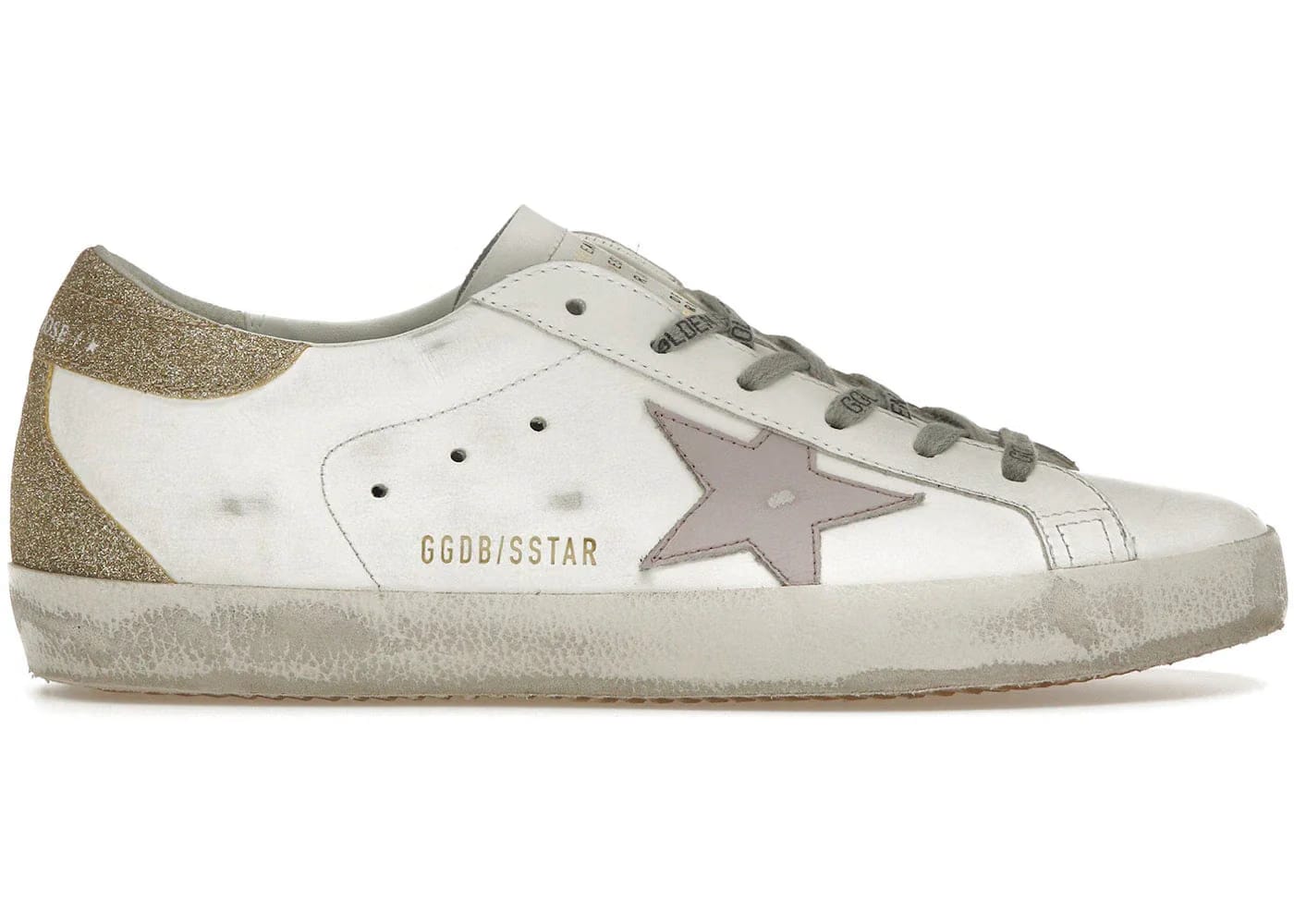 Golden Goose Superstar White Lilac Platinum Womens