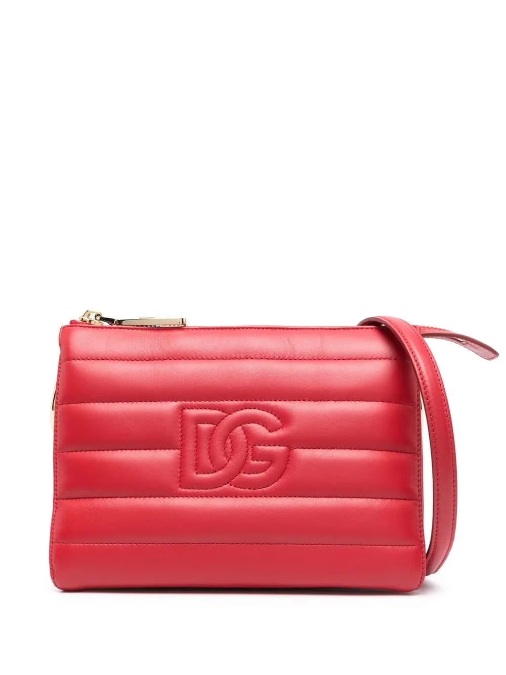 stitched-logo detail clutch bag
