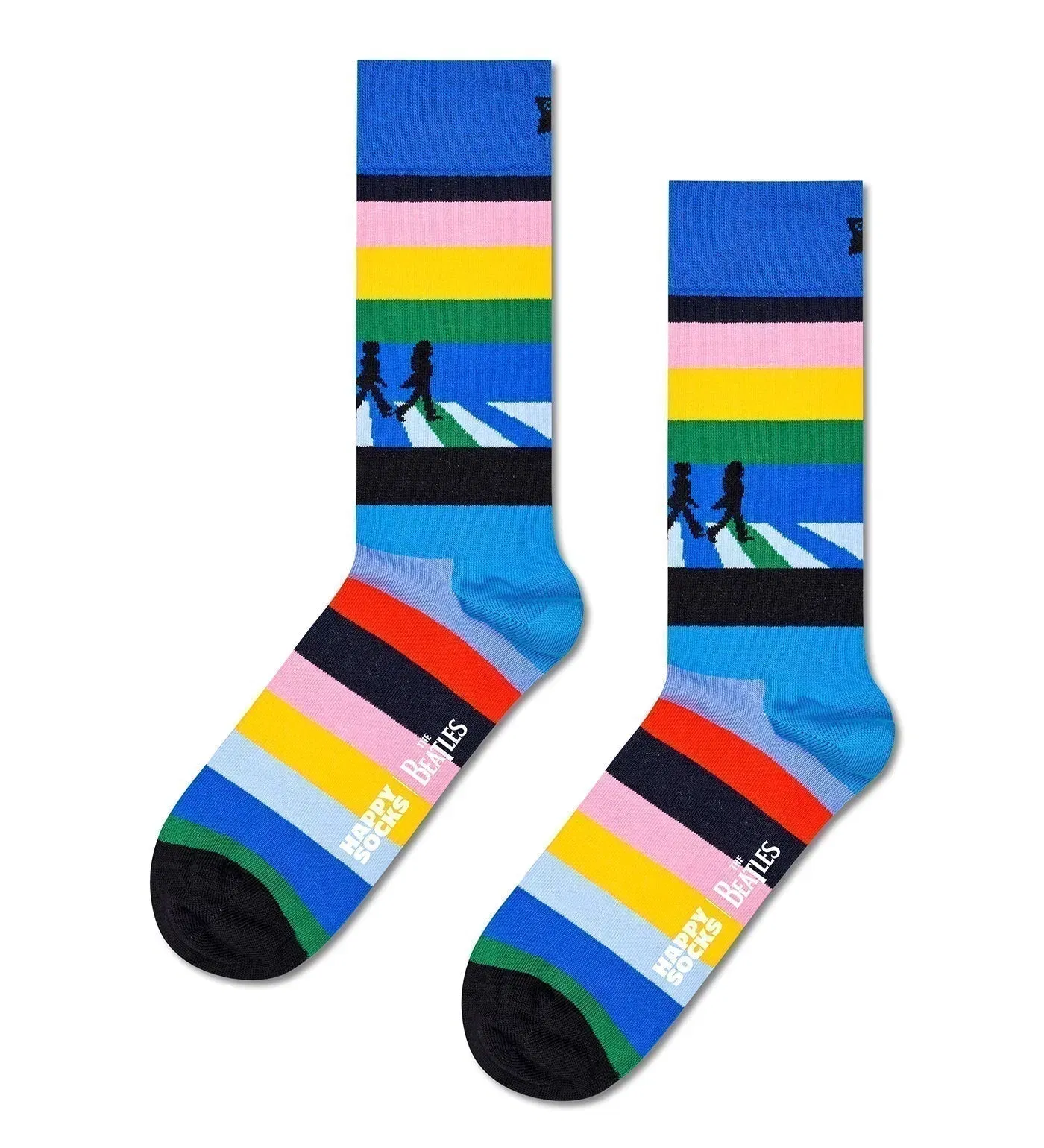 Happy Socks Unisex The Beatles 3-Pack Crew Length Socks Gift Set for Women and Men