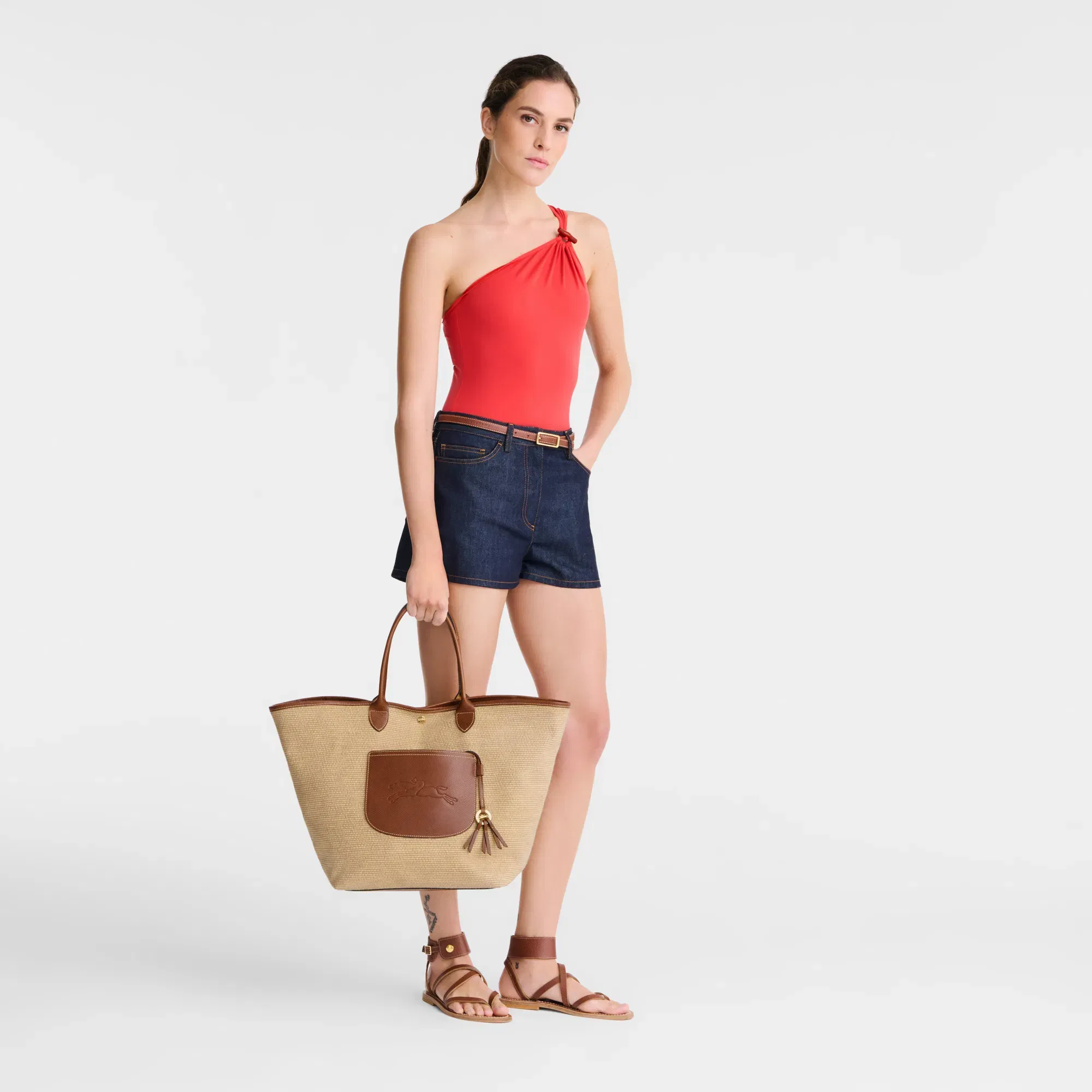 Longchamp Le Pliage Collection L Basket bag Brown
