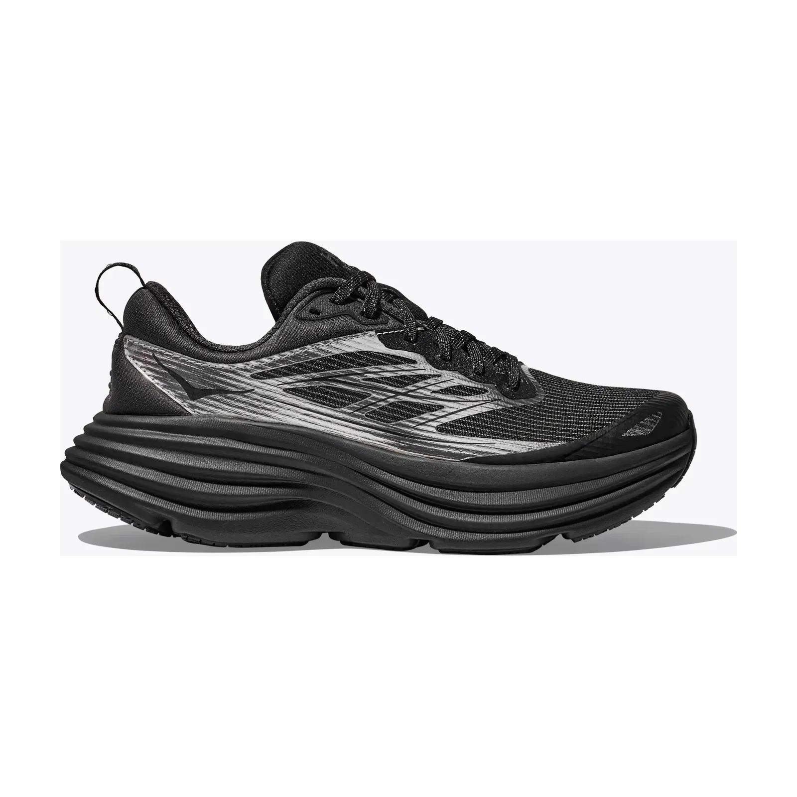 Hoka Stealth Tech Bondi 8 Caged Silver Black