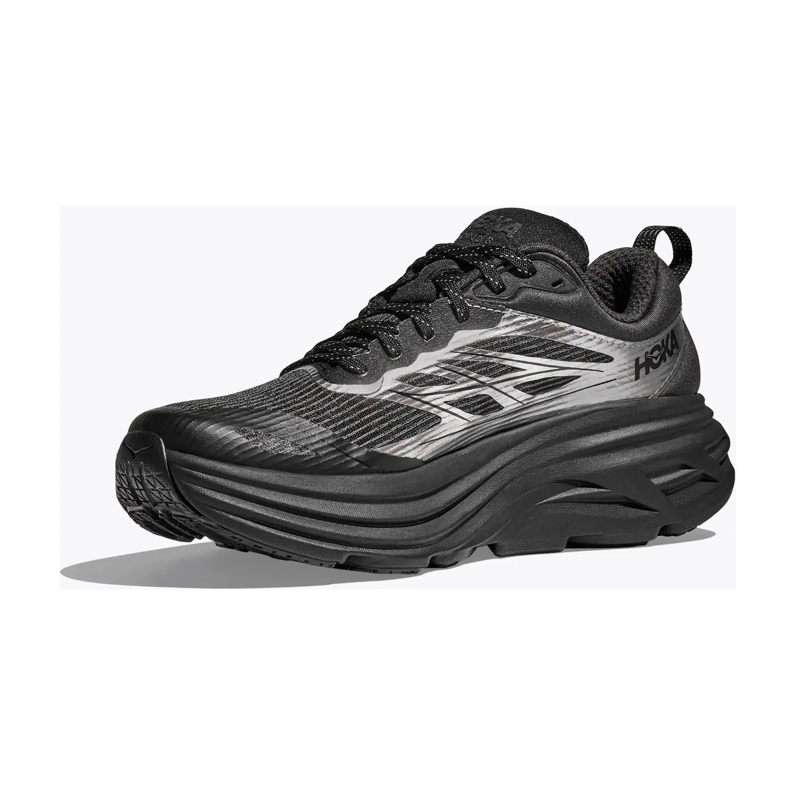 Hoka Stealth Tech Bondi 8 Caged Silver Black