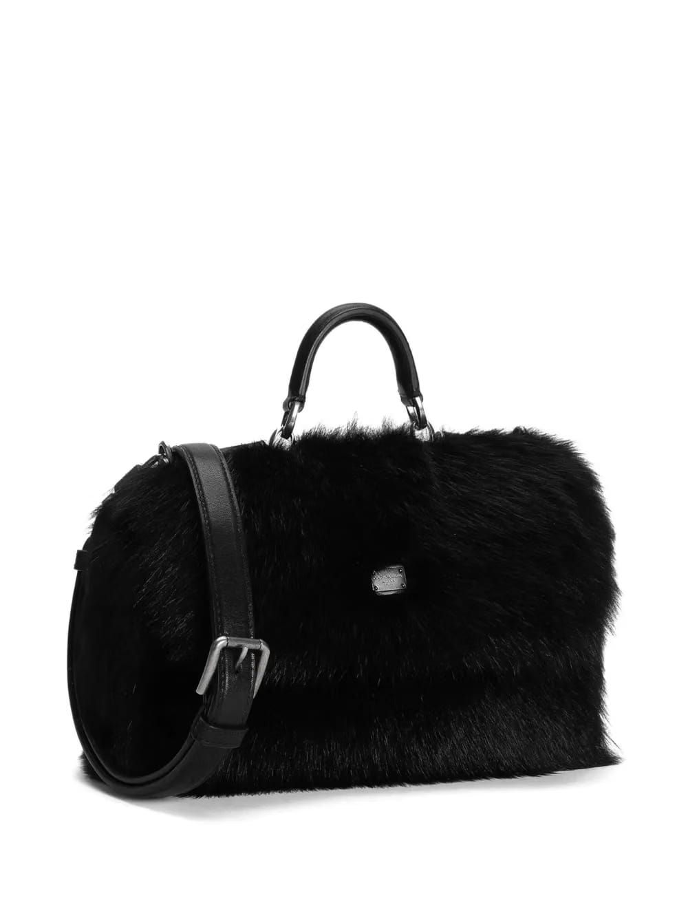My Sicily fur top-handle tote bag
