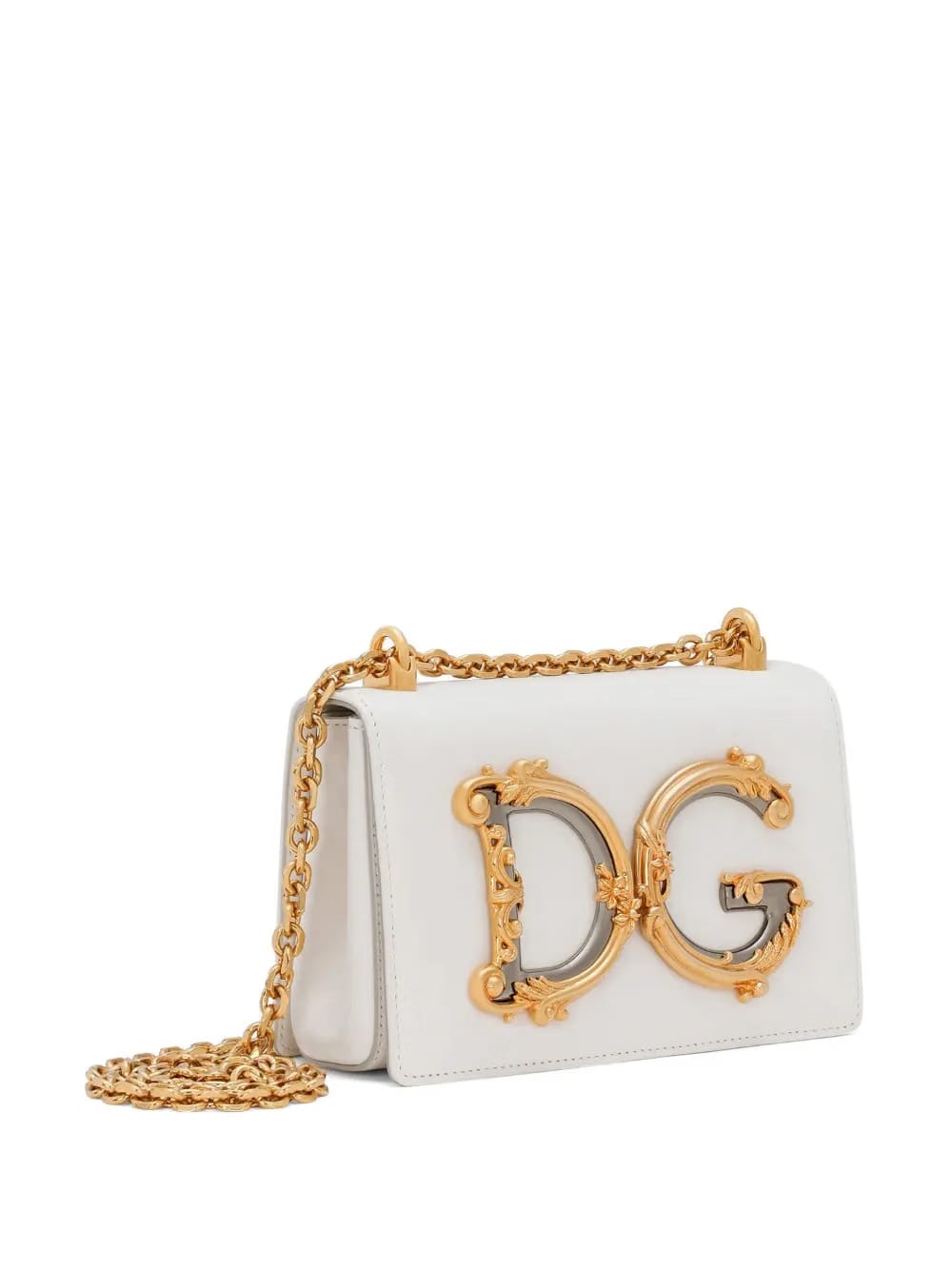logo-plaque lambskin crossbody bag