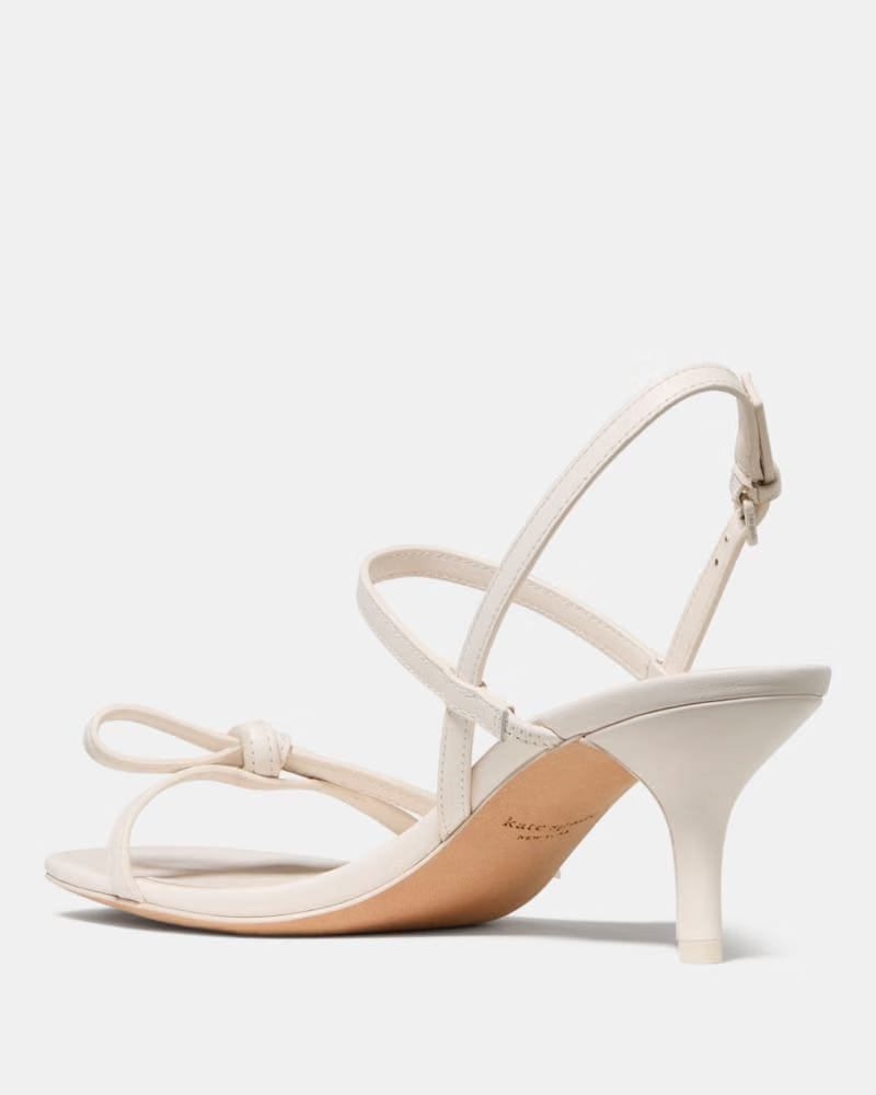 Loop Snakeskin Kitten Heel Sandals