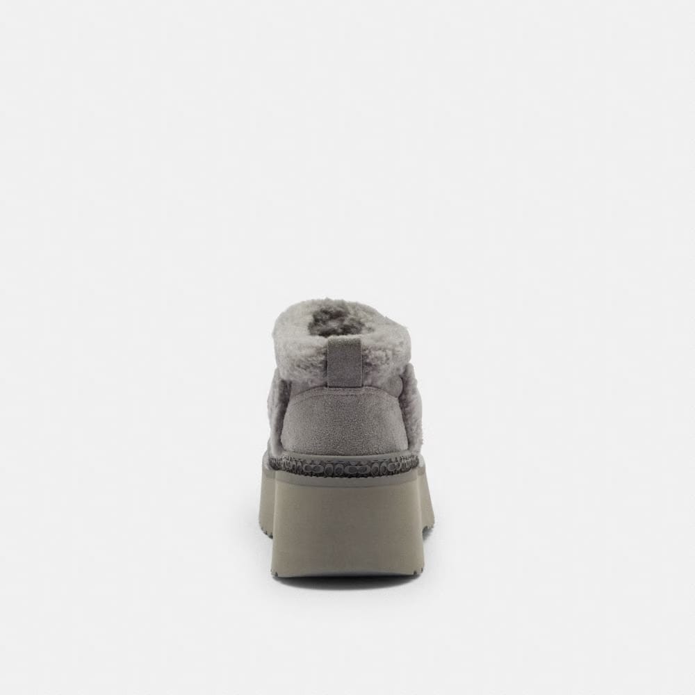 Women's Coach Christina Bootie In Signature Suede Charcoal