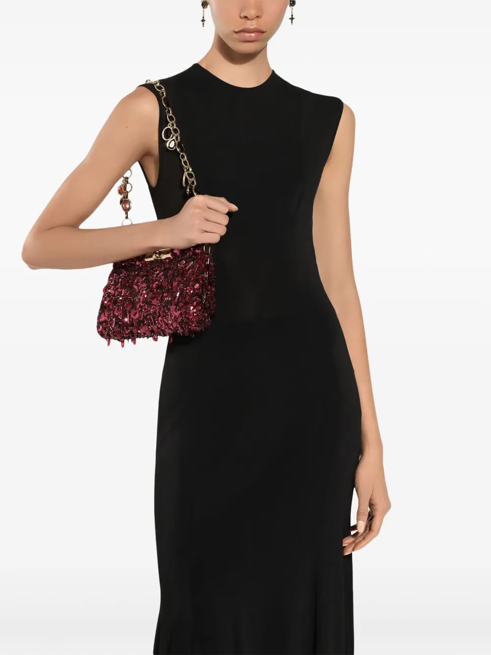 sequined shoulder bag