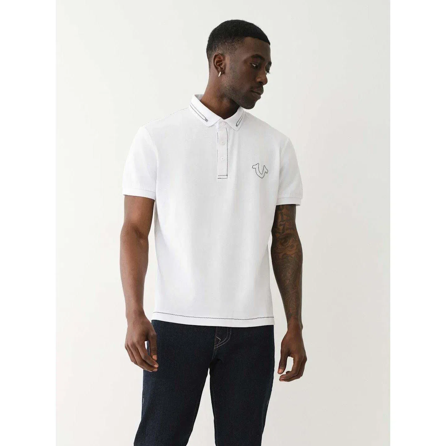 Relaxed Embroidered Short-Sleeve Polo Shirt