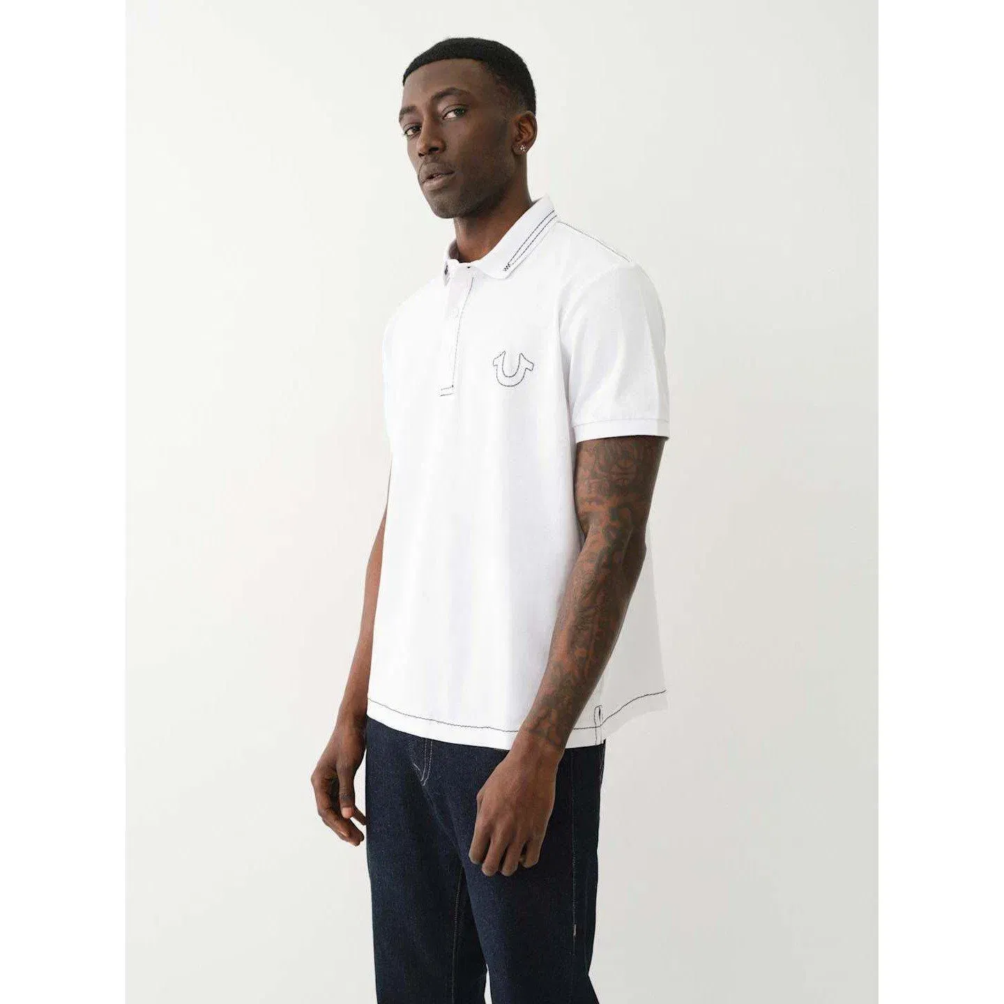 Relaxed Embroidered Short-Sleeve Polo Shirt