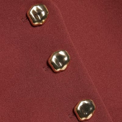Brown Sleeveless Scarf Neck Waistcoat
