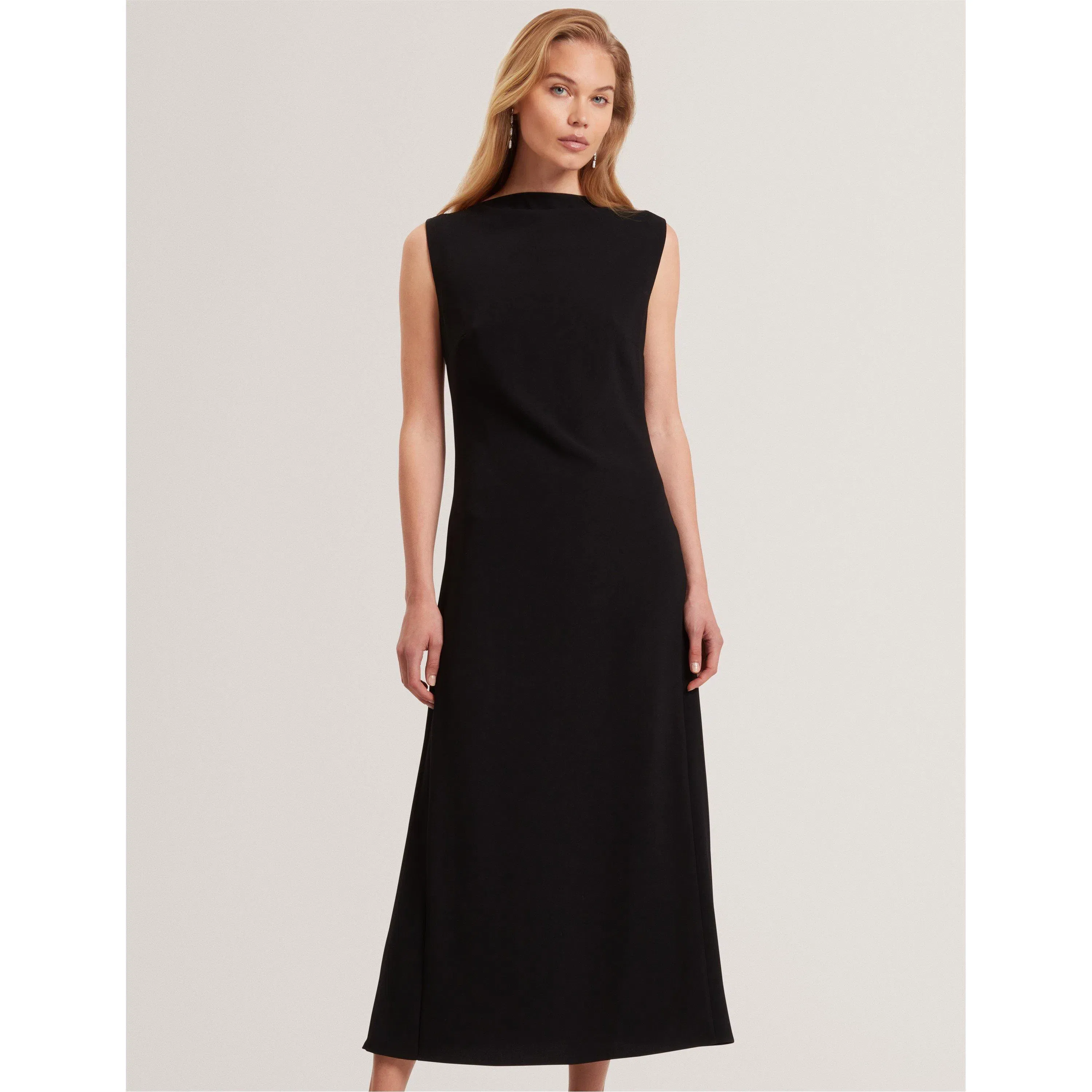 Pleat Midi Tea Dress