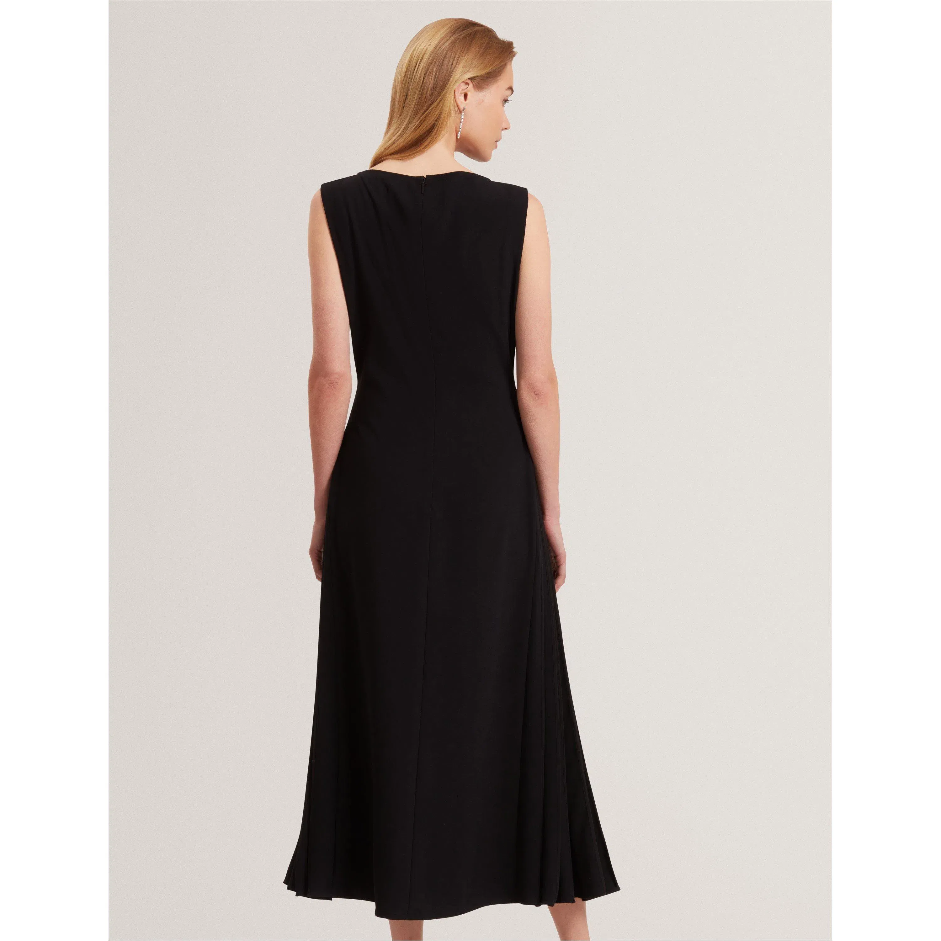 Pleat Midi Tea Dress