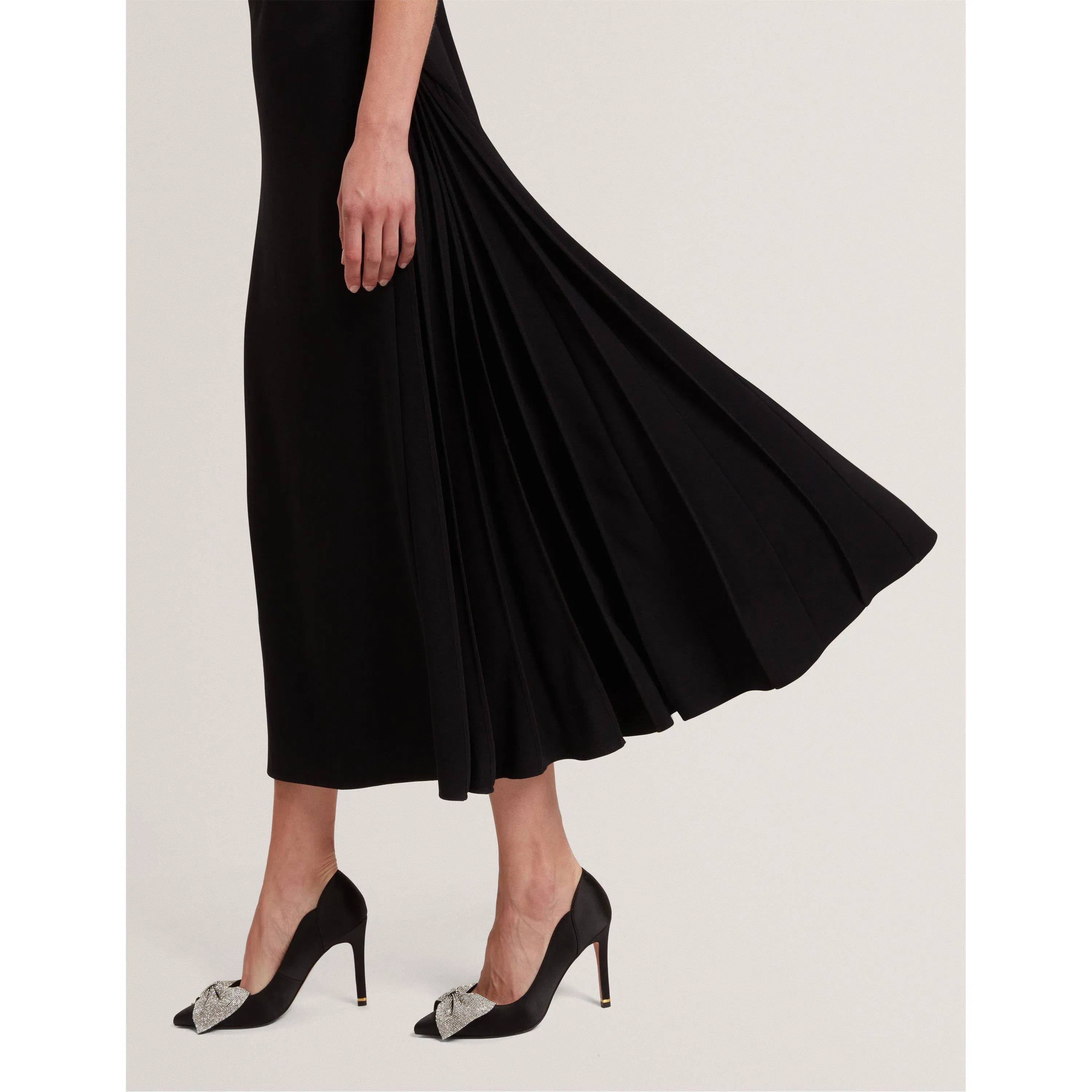 Pleat Midi Tea Dress