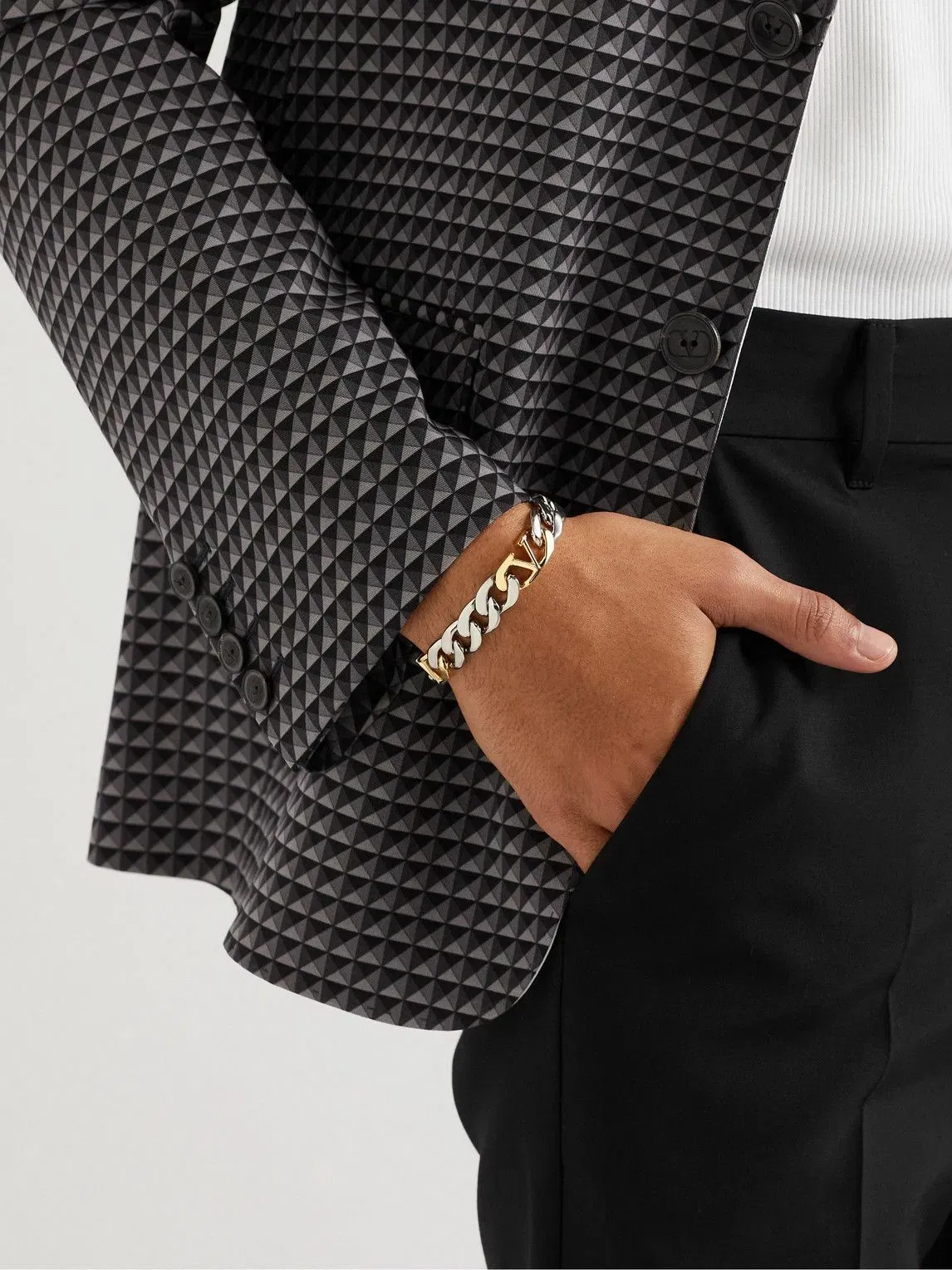 VLOGO Silver- and Gold-Tone Bracelet