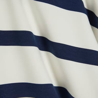 Navy Premium Striped Long Sleeve Top