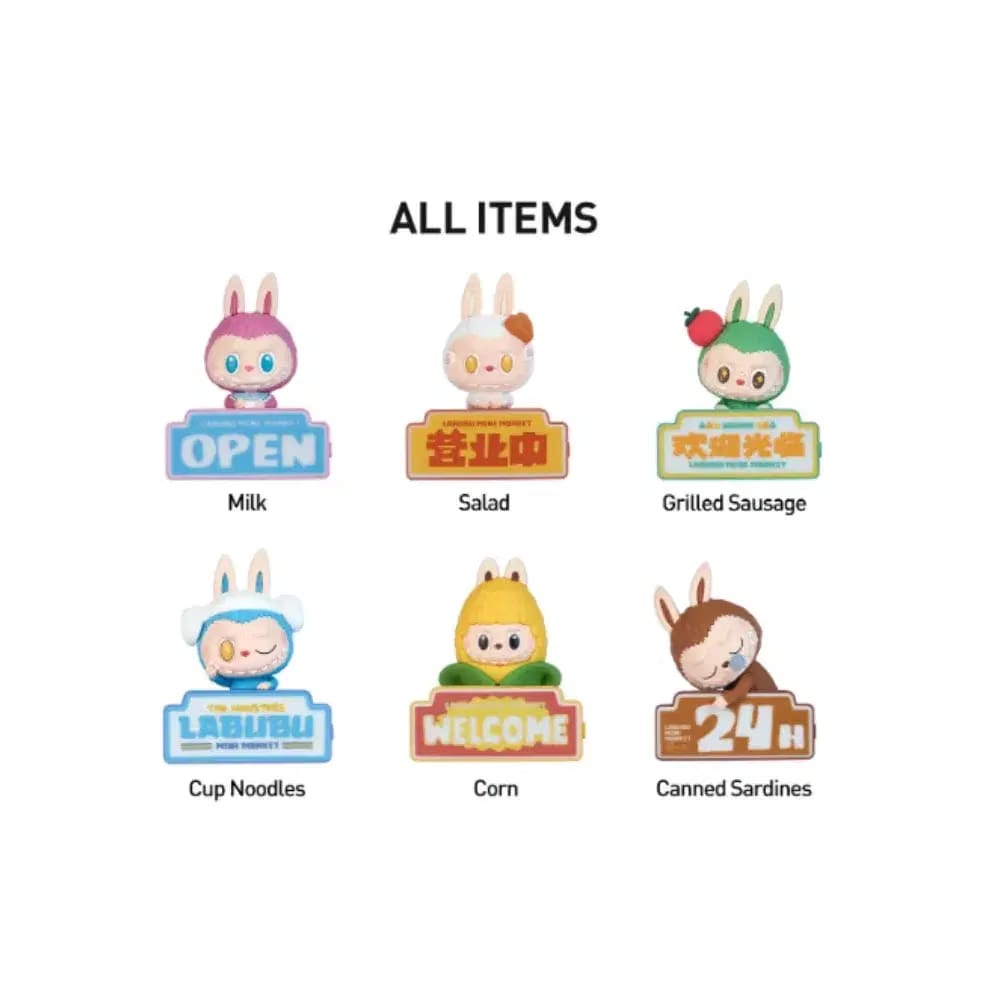 Pop Mart Labubu The Monsters Wacky Mart Series Fridge Magnet Single Blind Box