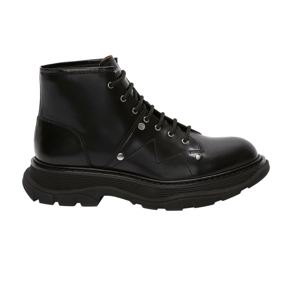 Alexander McQueen Tread Lace-up Boot Black