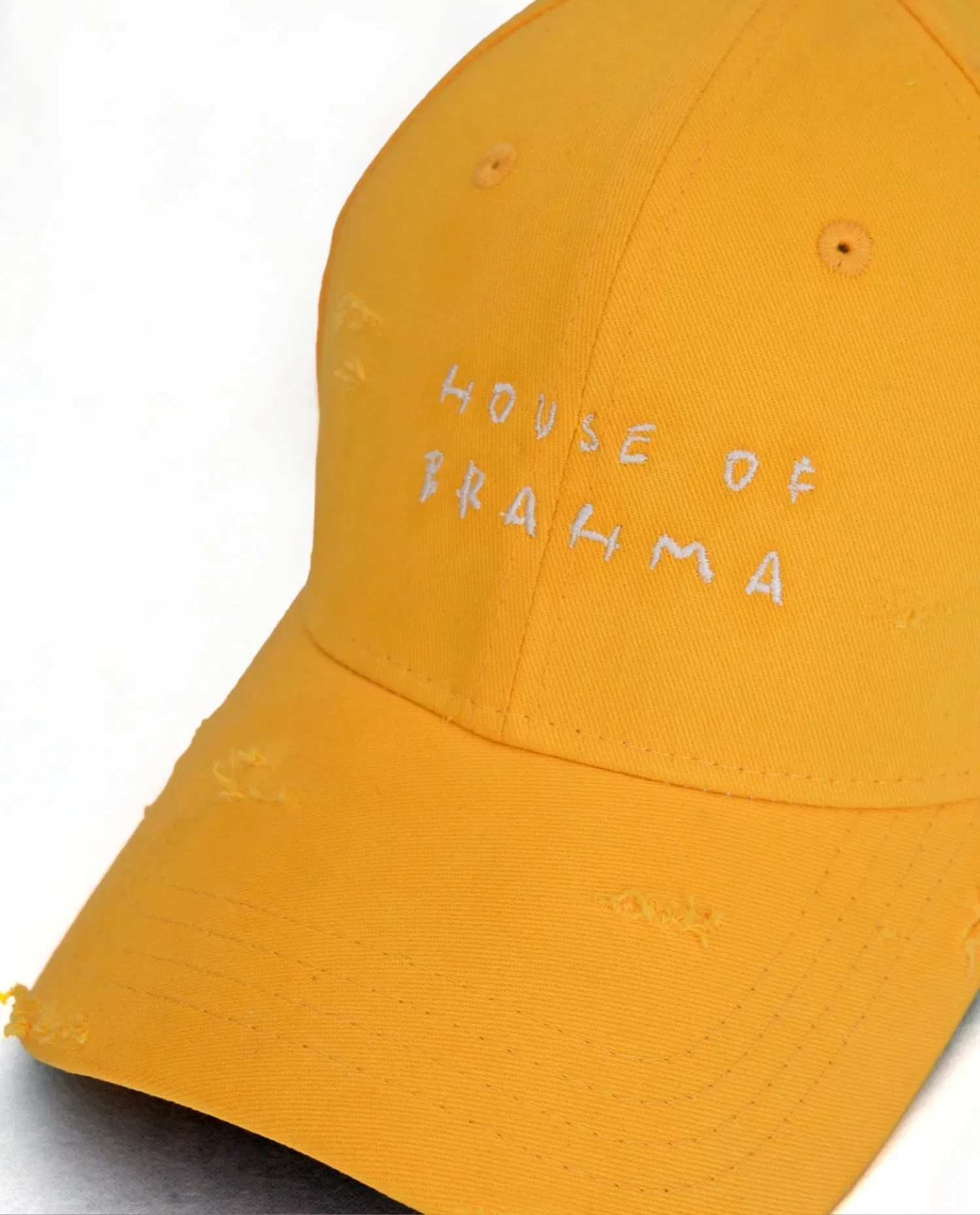 HOB // Yellow Distressed Baseball Cap