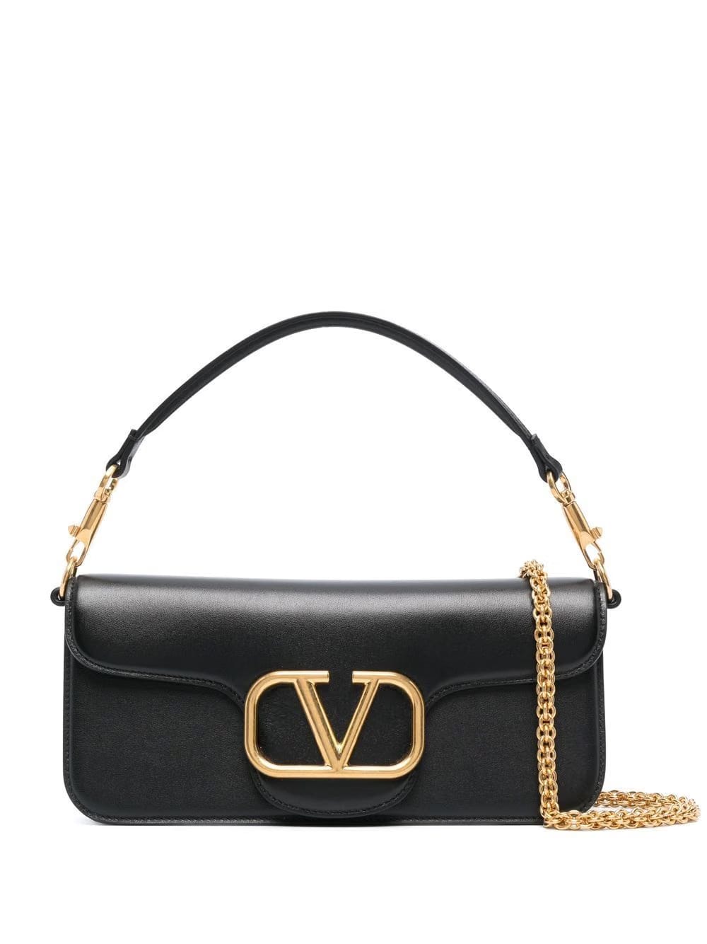 Valentino Garavani logo-plaque leather shoulder bag