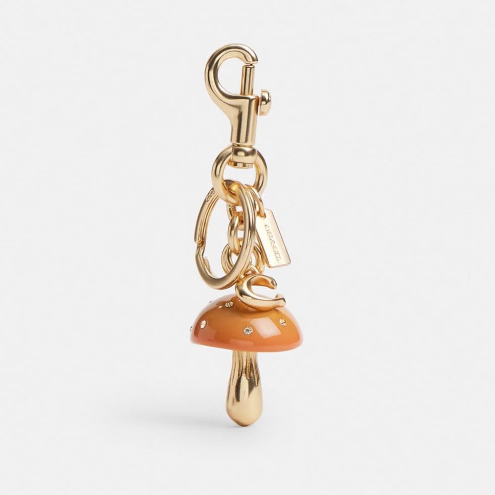Coach Mushroom Bag Charm Gold Mustard