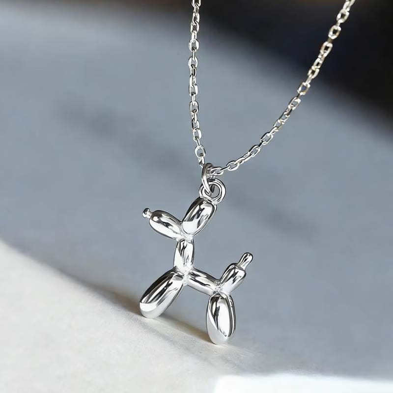 Balloon Dog Sleek Silver Chain