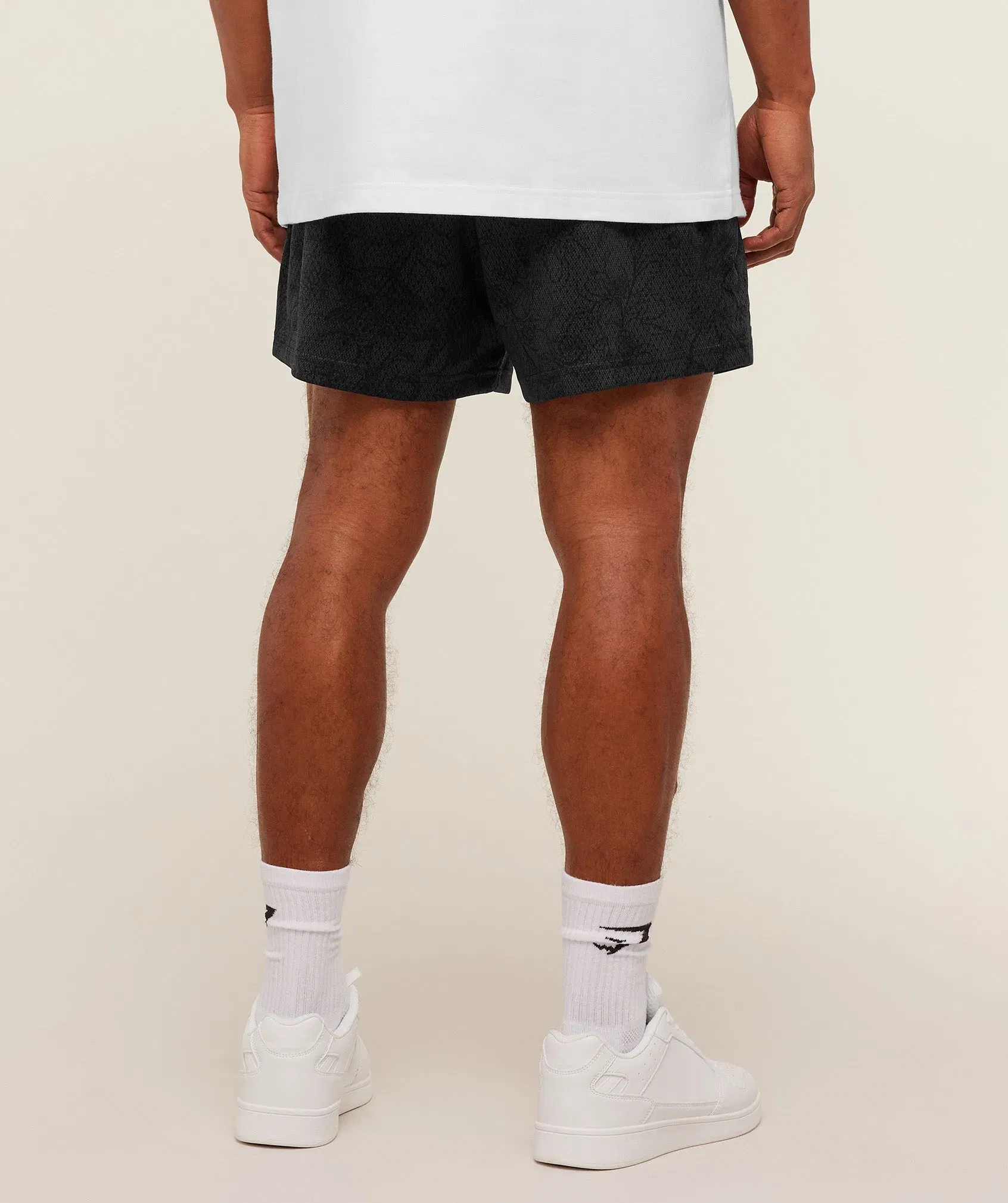 Gymshark Lifting Mesh 5" Shorts - Black/Onyx Grey