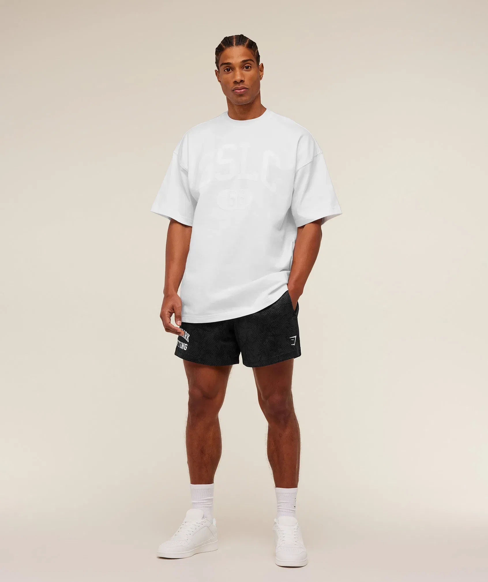 Gymshark Lifting Mesh 5" Shorts - Black/Onyx Grey