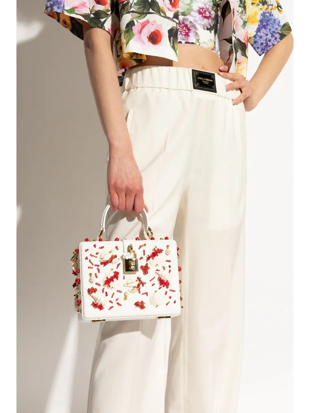 Dolce Box seashell-appliqué tote bag