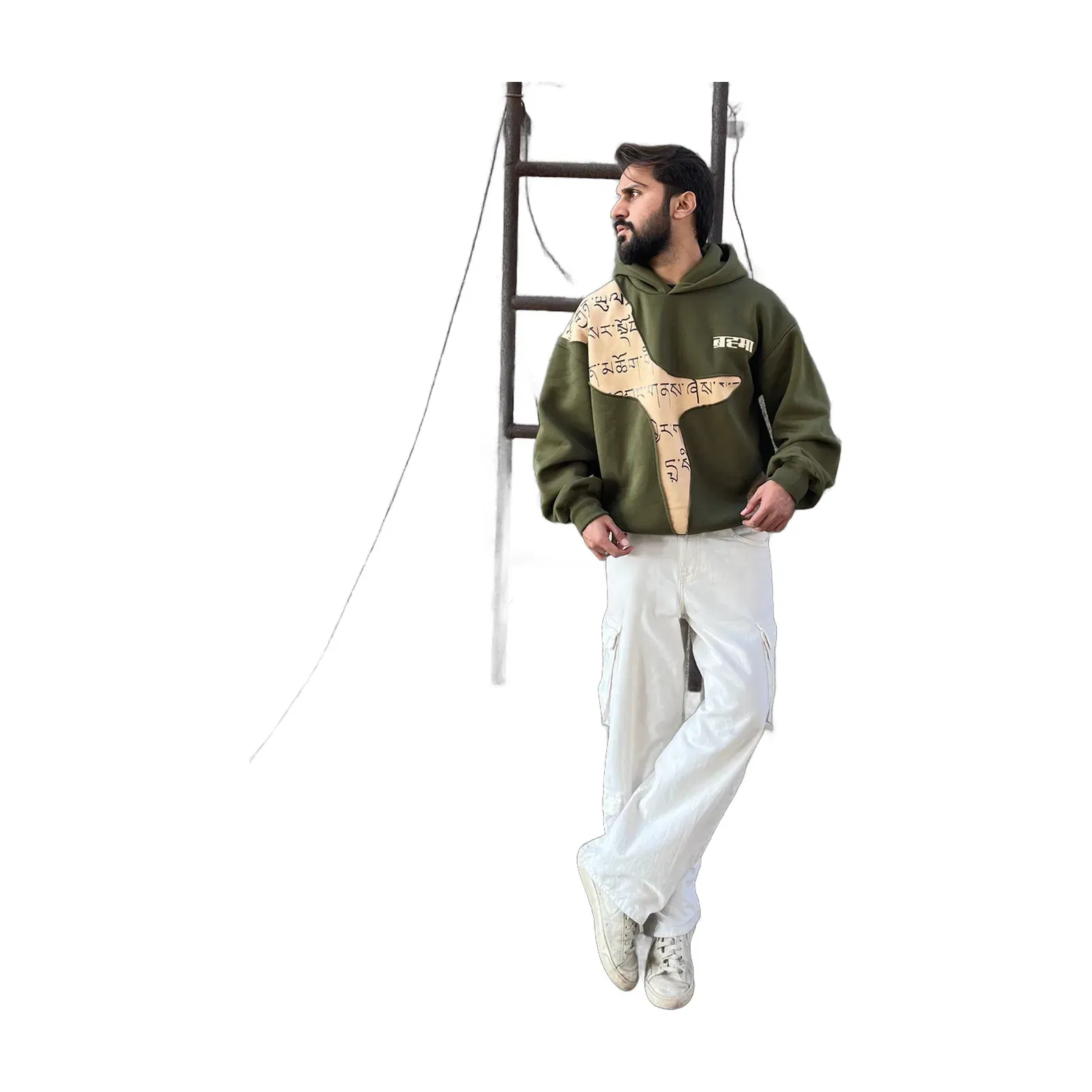 Brahma Distressed // 400 GSM Oversized Hoodie