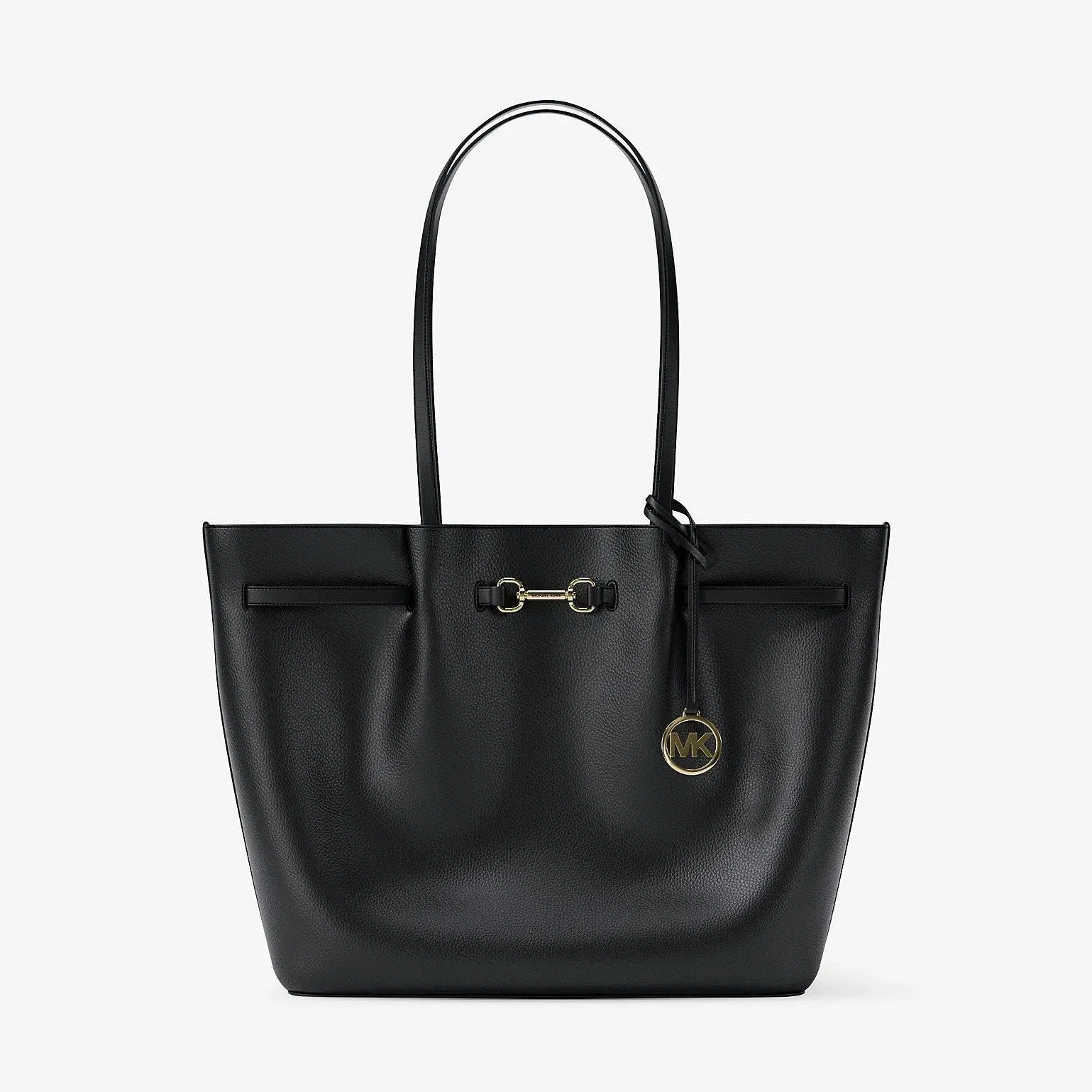 Michael Kors Carson Large Pebbled Leather Tote Bag Black