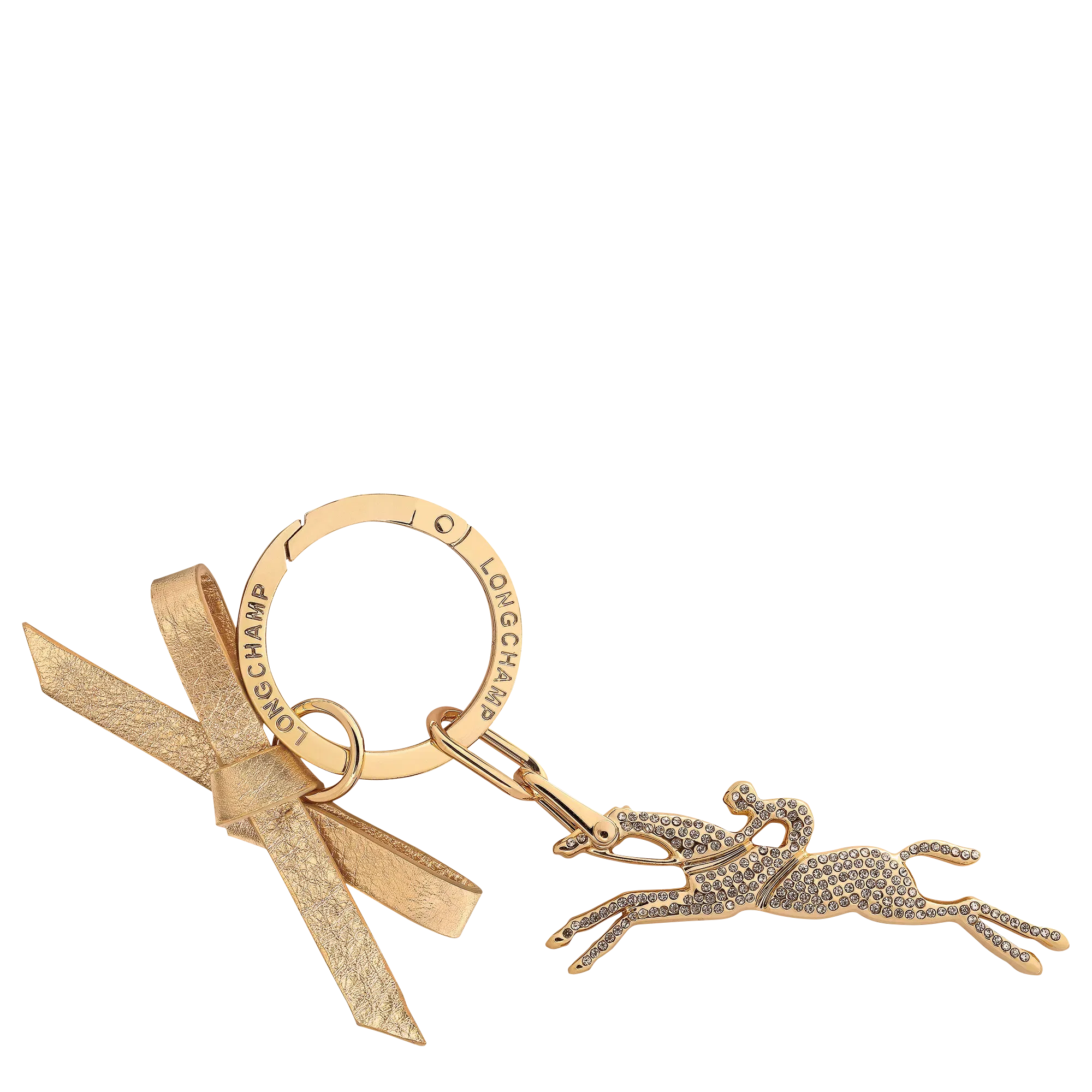 Longchamp Key ring Very pale gold