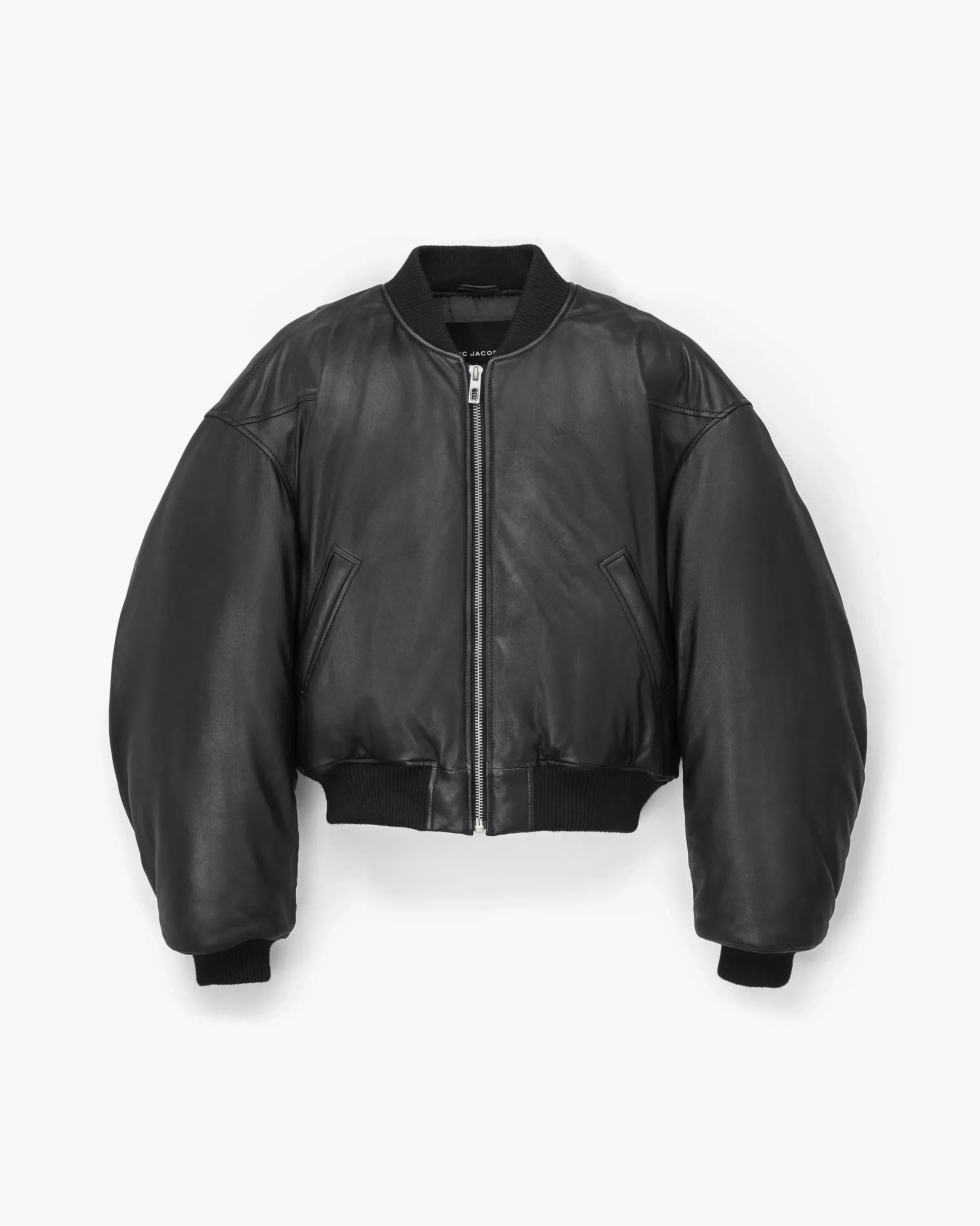 Puffy Leather Bomber