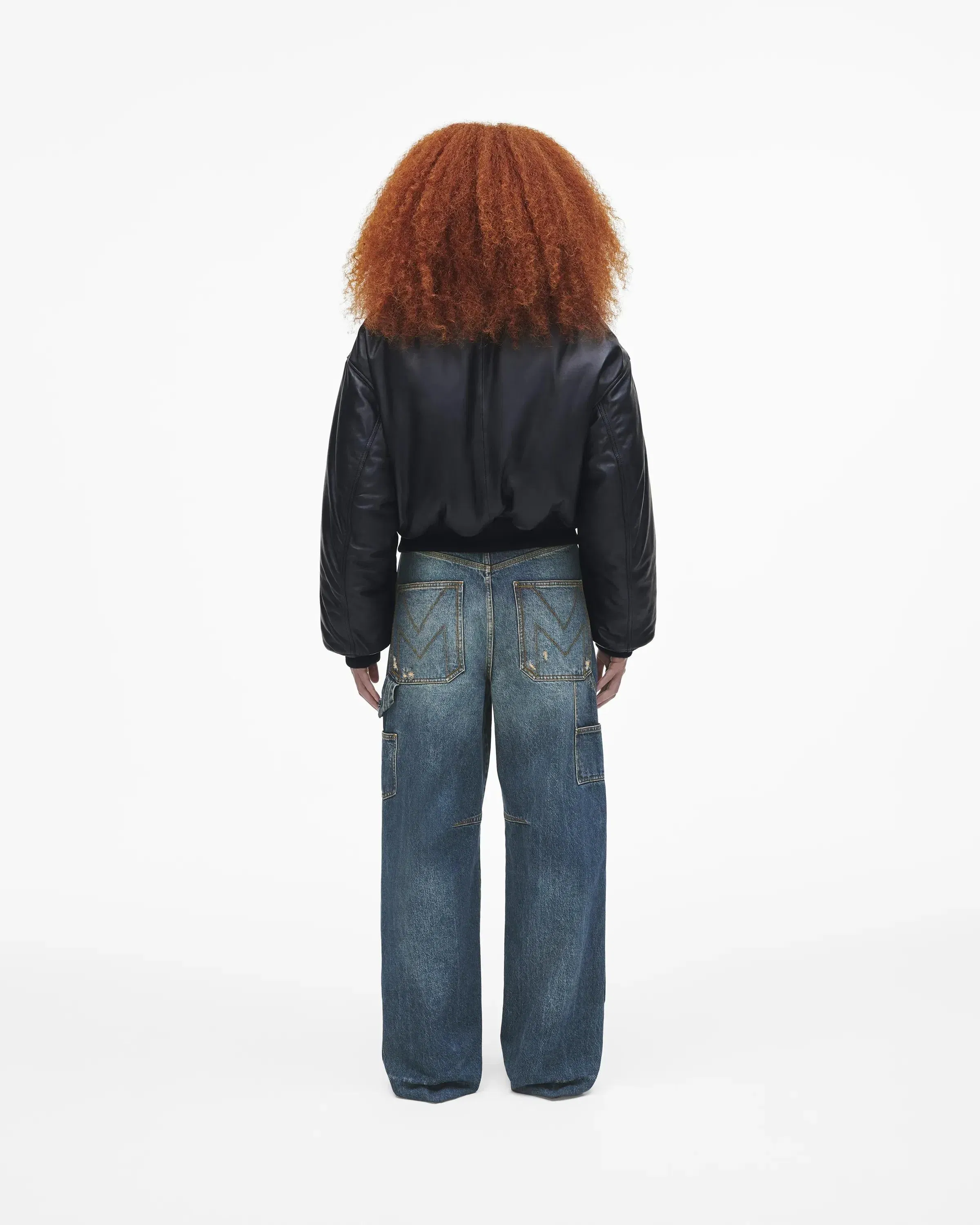 Puffy Leather Bomber