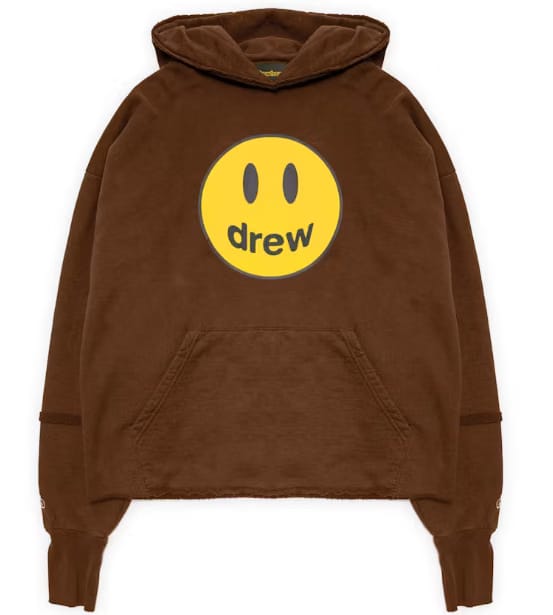 Drew house mascot deconstructed hoodie "Brown"