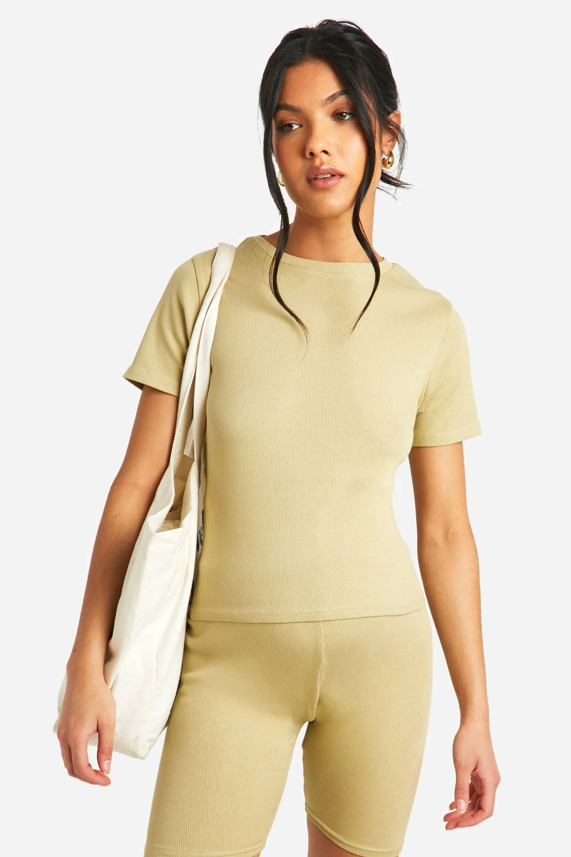Maternity Ribbed High Waisted Cycling Shorts