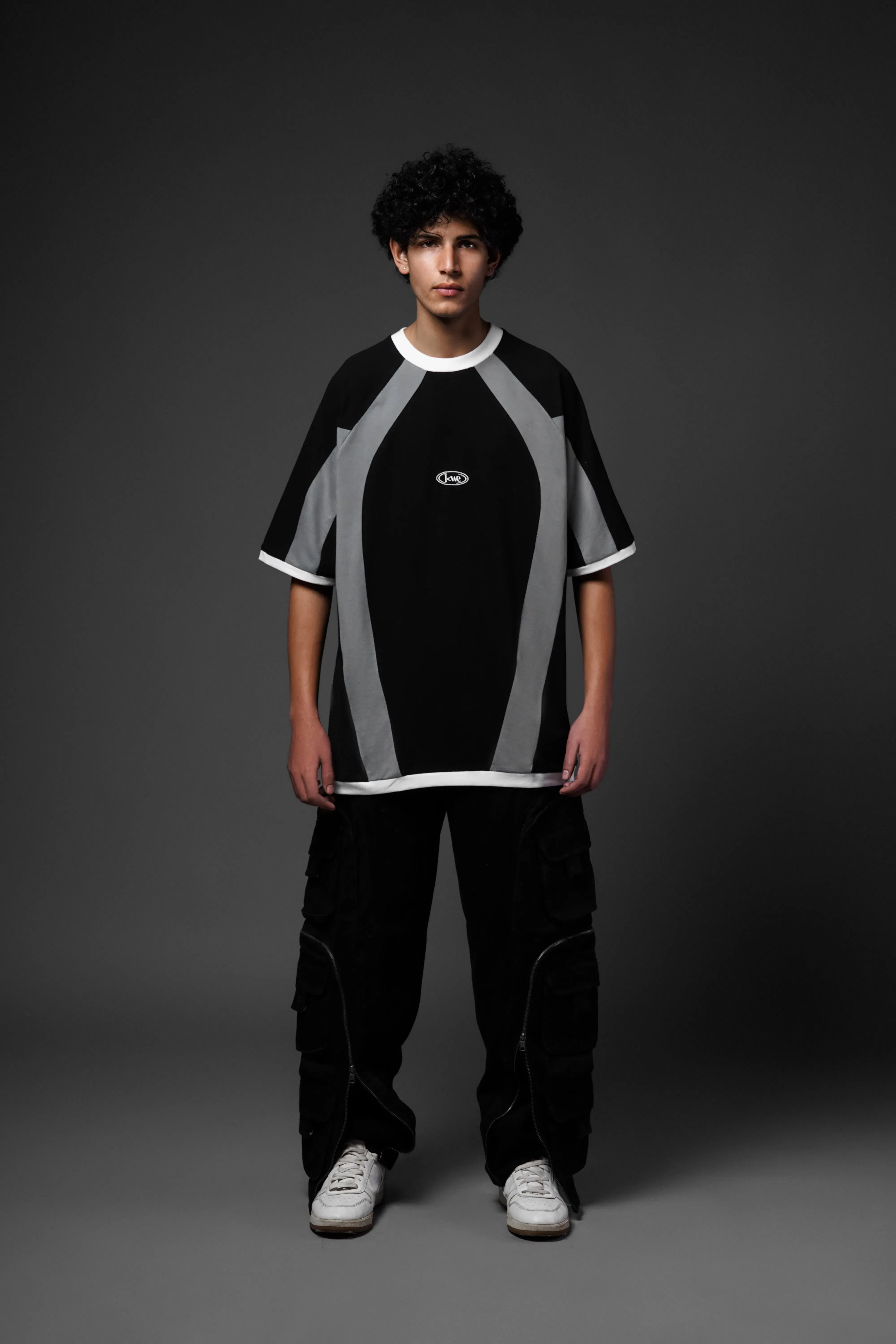 Panelled T-Shirt Black