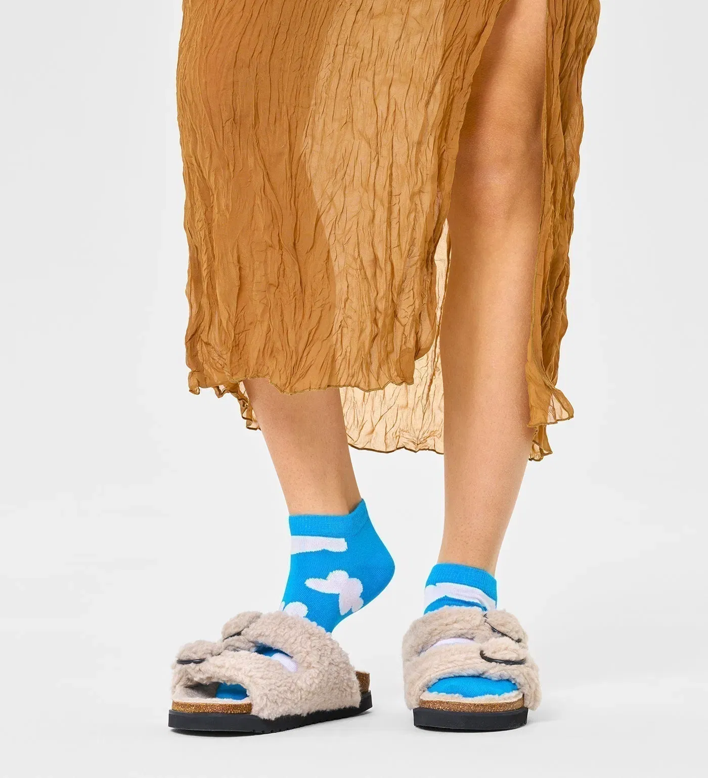 Happy Socks Unisex Cloudy Printed Low Cut Ankle Socks for Women and Men